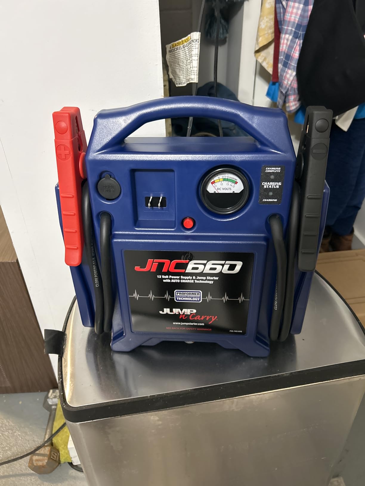 Clore Automotive Jump-N-Carry JNC660 1700 Peak Amp 12 Volt Jump Starter , Blue customer photo 2