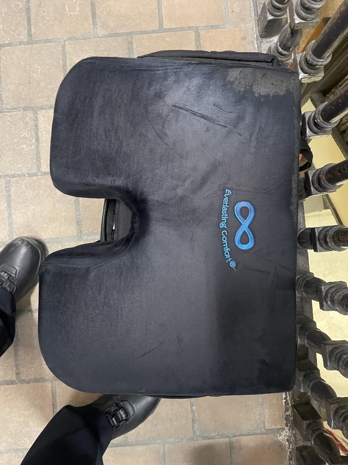 Everlasting Comfort Car Seat Cushion for Driving - Orthopedic Car Cushion for Office, Travel, Gaming Chair Memory Foam Driver Booster for Short People, Non-Slip, Washable Cover, Back & Sciatica Relief customer photo 1