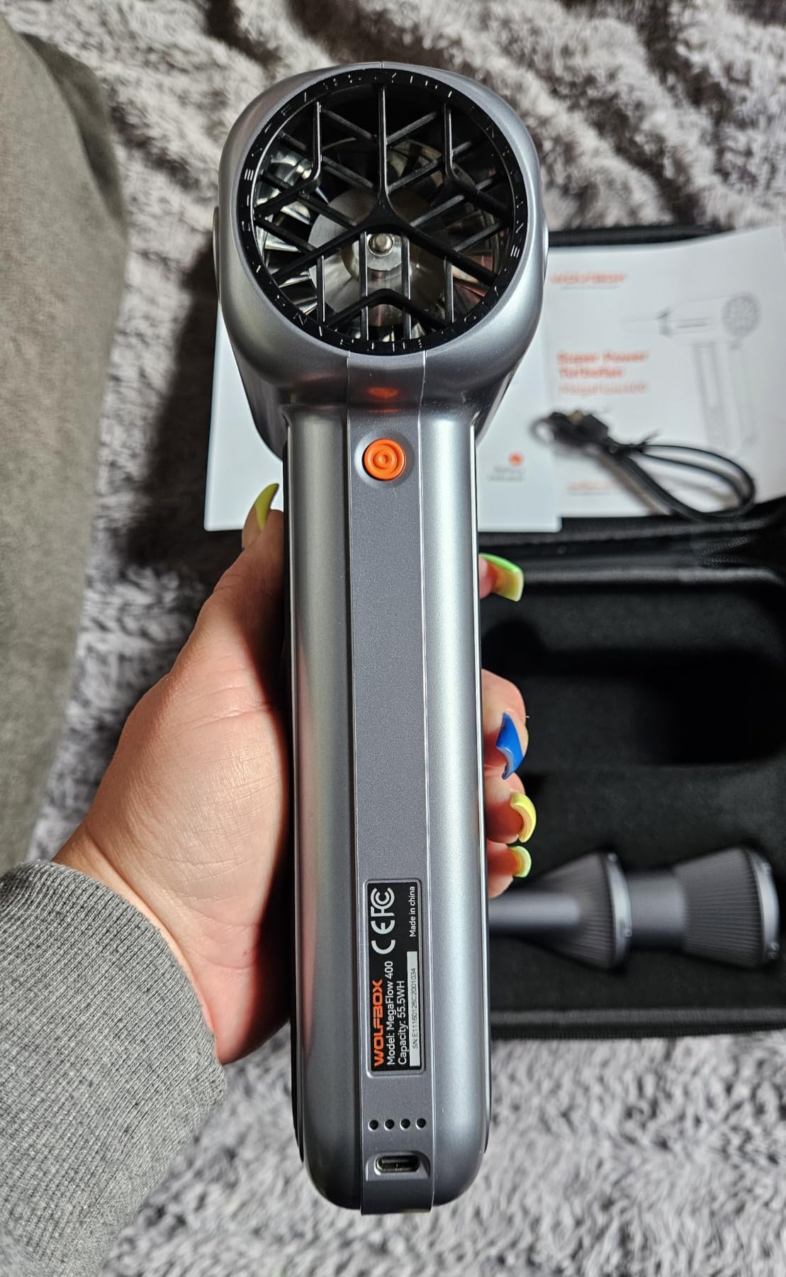 WOLFBOX MF400 Cordless Leaf Blower - Lightweight Jet Blower & Car Dryer customer photo 2