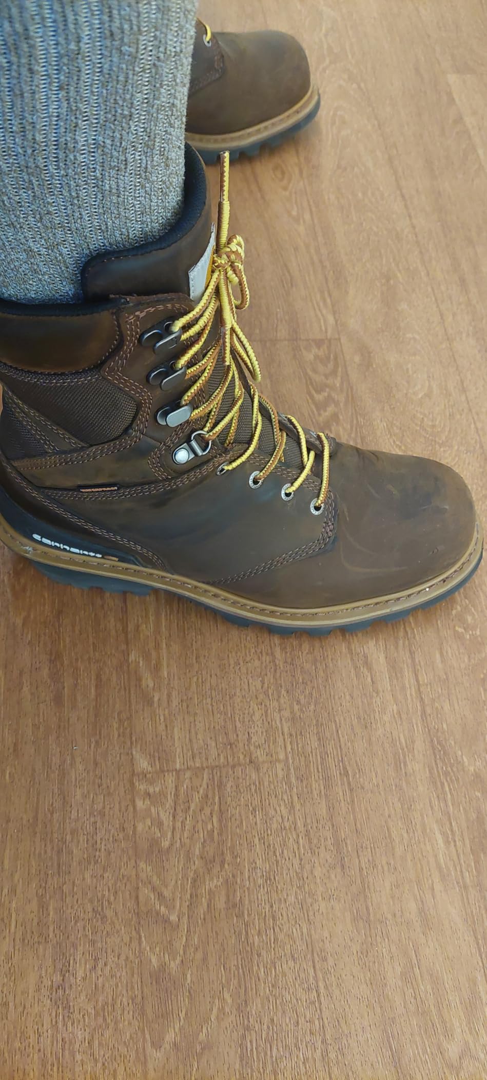 Carhartt 8” Waterproof Leather Logger Boot – Composite Toe Work Boots for Men with Goodyear Welt, Slip-Resistant Outsole, EH Rated customer photo 2