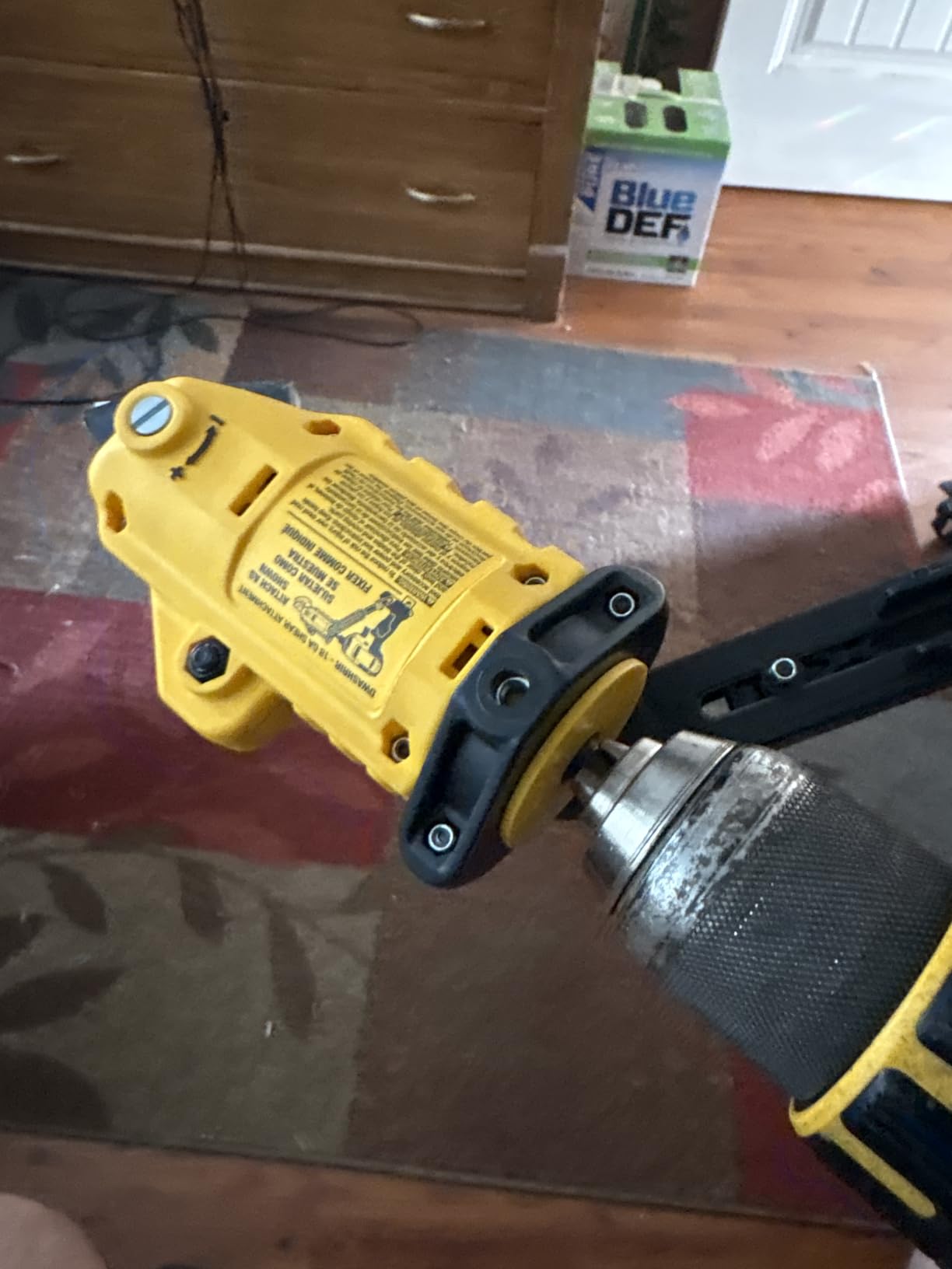 DEWALT Metal Shear/Cutter Drill Attachment, Impact Ready, 360 Degree Pivoting Head, Cuts 18GA Material (DWASHRIR)(Yellow, Black) customer photo 1