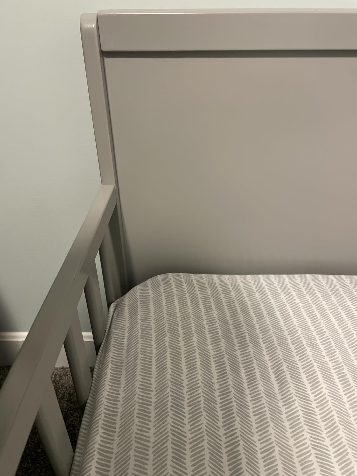 Delta Children Fancy Wood Toddler Bed - Greenguard Gold Certified, Grey customer photo 1