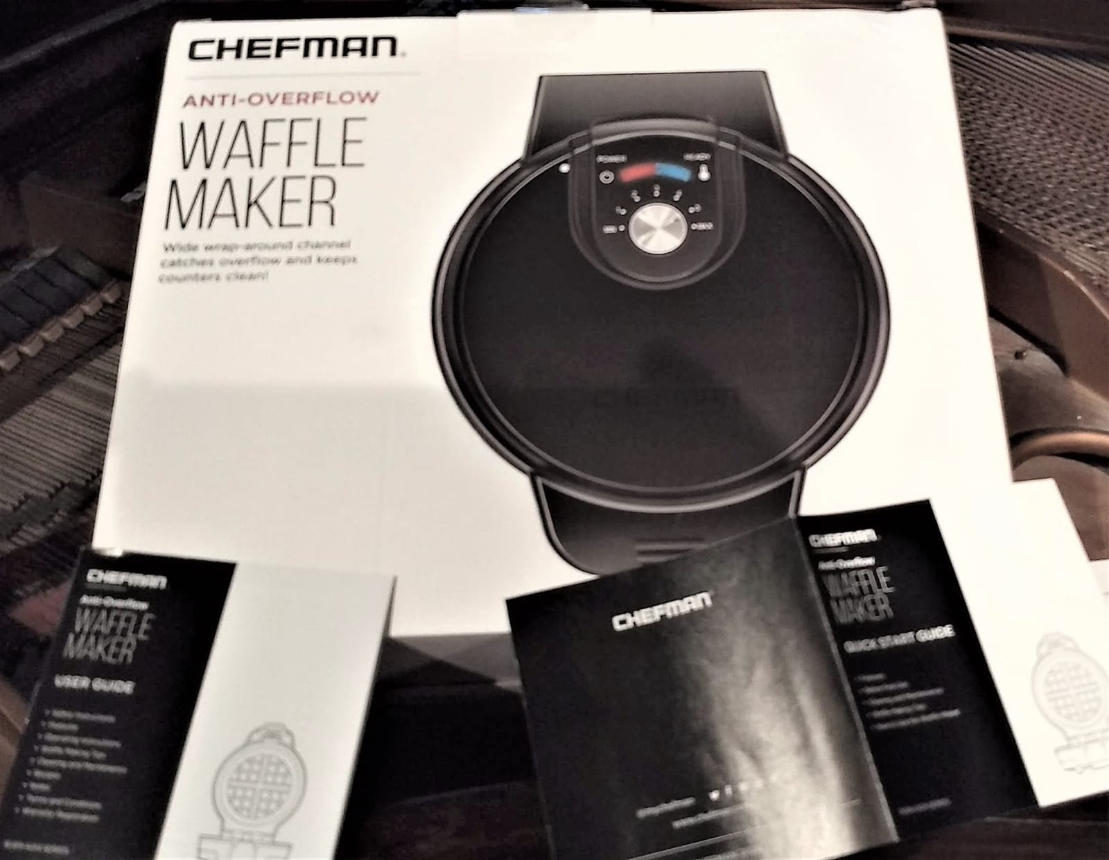 Chefman Rotating Belgian Waffle Maker, 180° Flip Iron w/ Non-Stick Plates, Adjustable Timer, Locking Lid, & Drip Plate, Space Saving Storage, Mess-Free Breakfast, Stainless Steel/Black customer photo 1