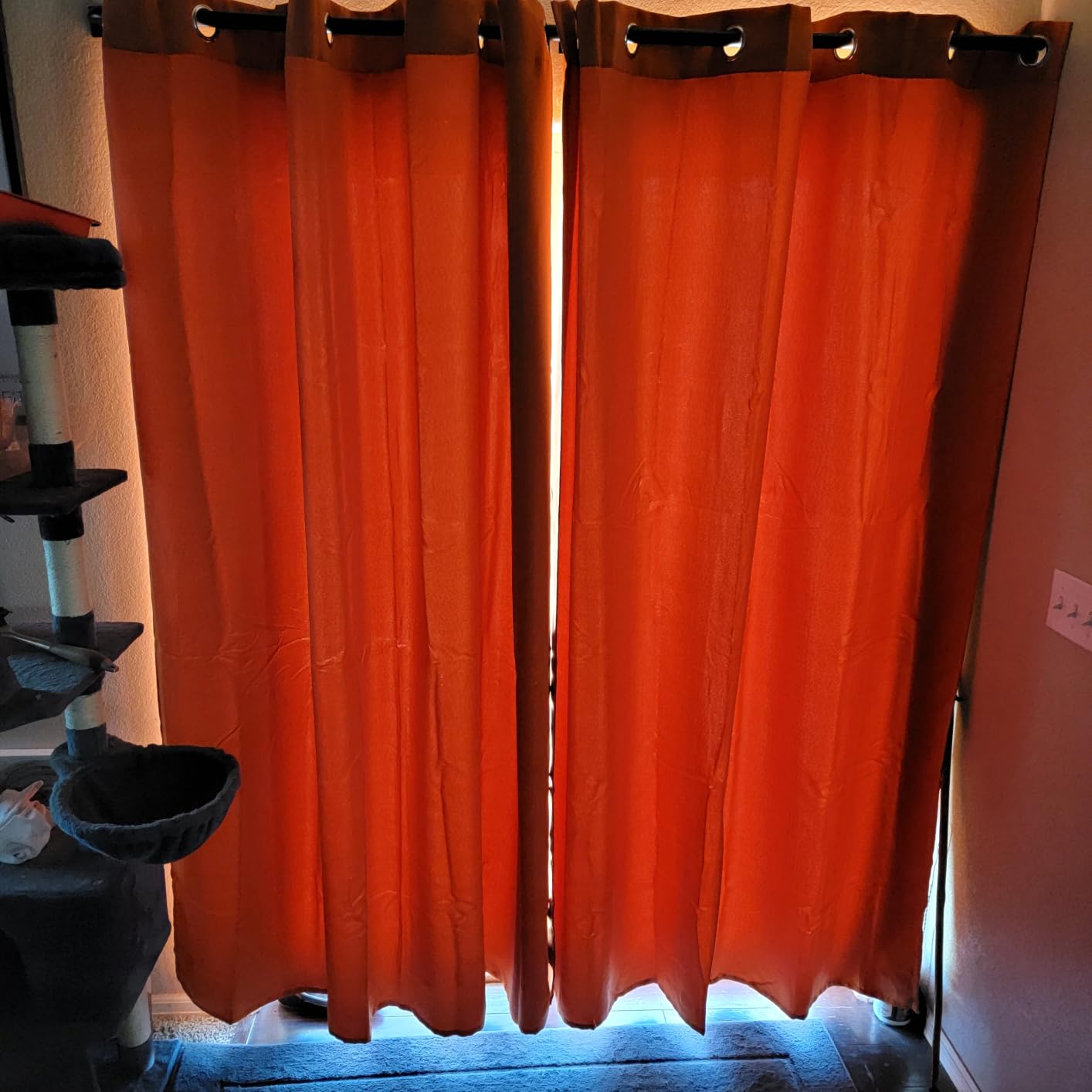 LEMOMO Blackout Curtains 52 x 84 inches Long Black Curtains Set of 2 Panels Thermal Insulated Room Darkening Curtains for Bedroom customer photo 2