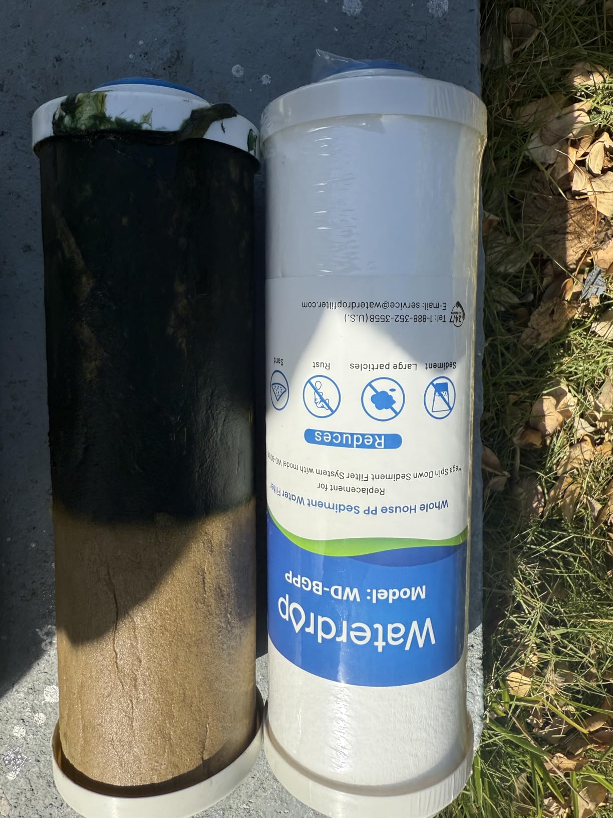 Waterdrop BG102 Mega Spin Down Sediment Filter, 50 + 100 Micron Filter | Upgraded Reusable Backwash Whole House Water Filter System for City/Well Water, 1