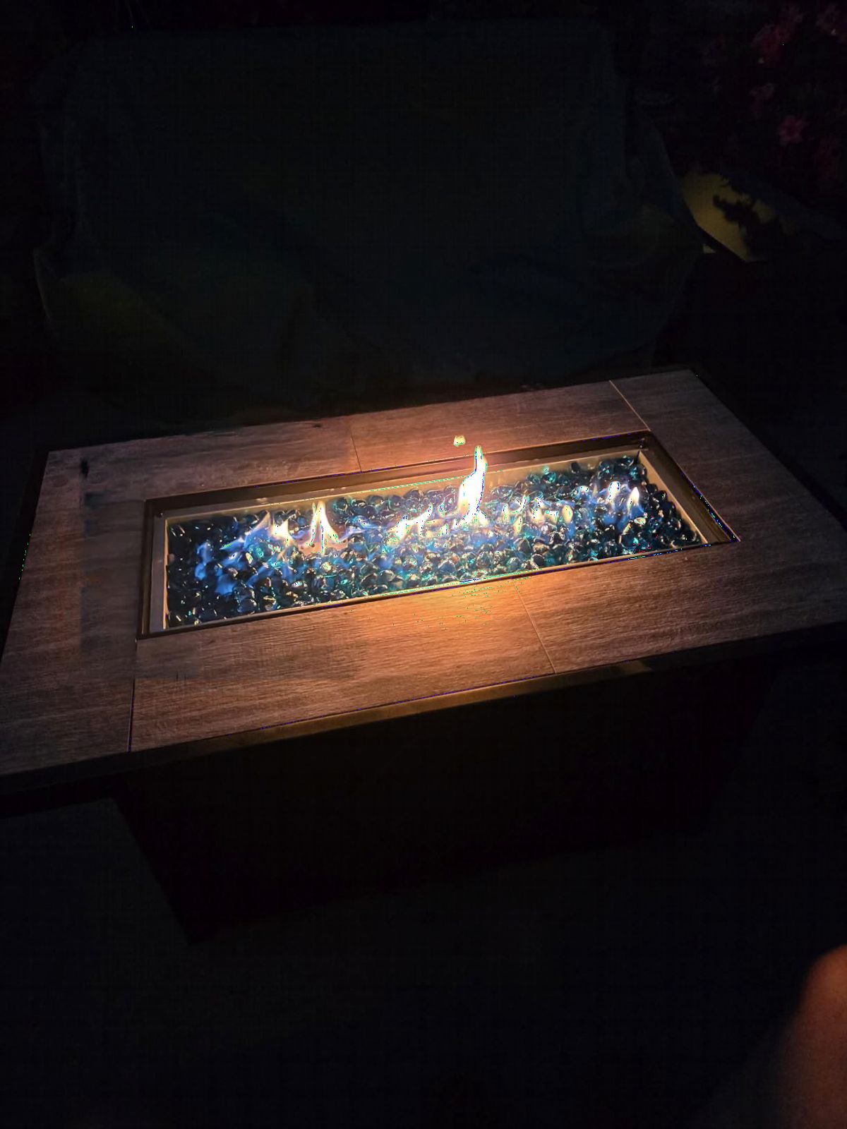 42 inch Propane Fire Pit Patio Outdoor Fire Pit Table Large Rectangular customer photo 1