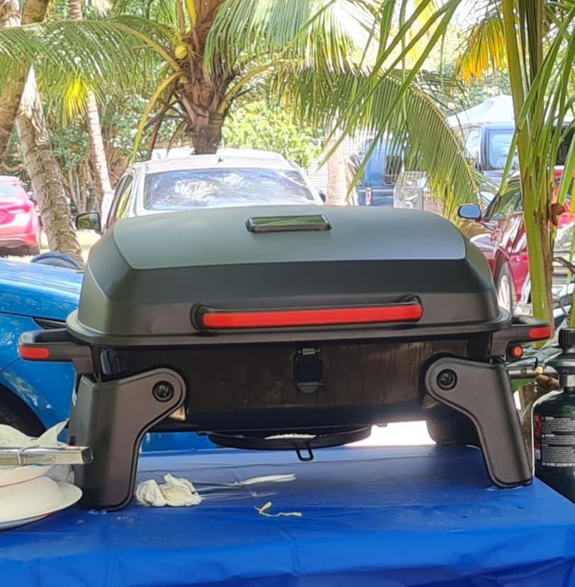 Megamaster Tabletop 1 Burner Gas Grill, Foldable Legs with Warming Rack customer photo 1