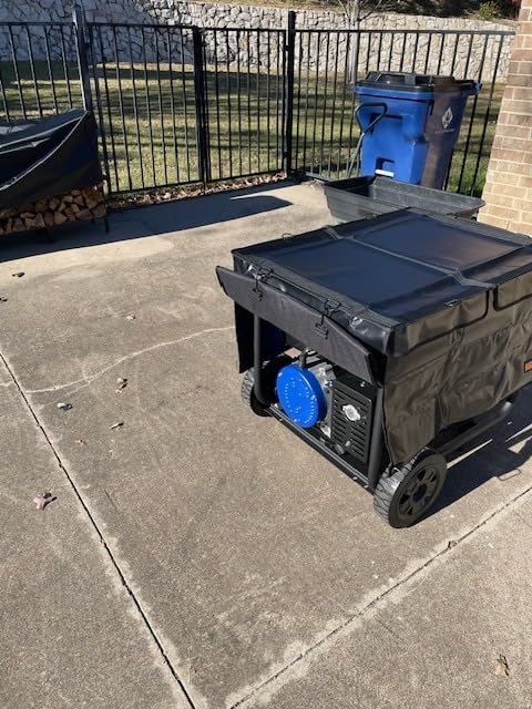 IGAN Generator Covers While Running for most 3500w-12000w Generators - Ultra Heavy Duty Generator Covers for Outside - Portable Waterproof Generator Cover, Generator Enclosure Outdoor, Black customer photo 1