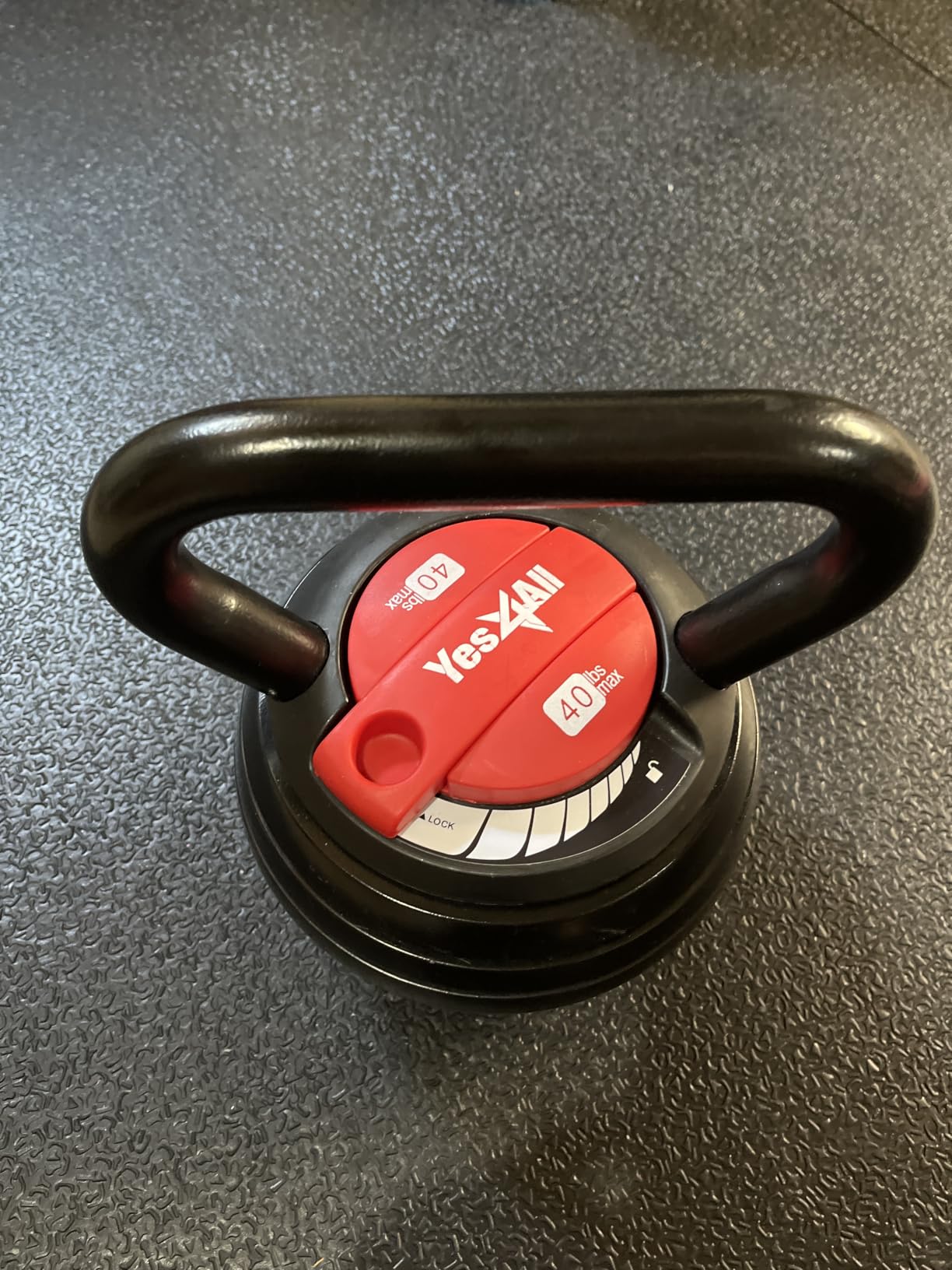 Yes4All Adjustable Kettlebell Set, 20–40 LB Weight Set, Solid Cast Iron Handle with Spacer Disks & Secure Lock, Space-Saving Kettlebell for Home Gym Strength Training, Black customer photo 2