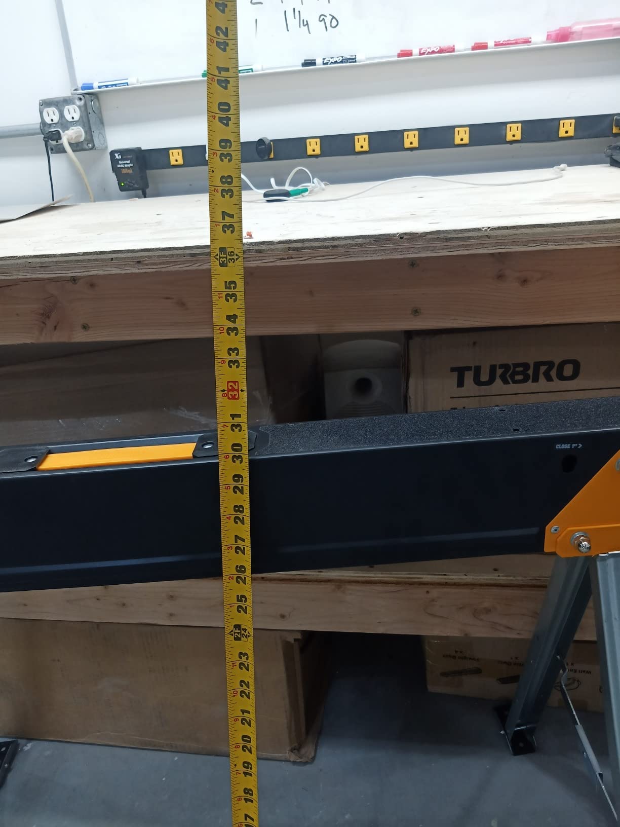 ToughBuilt - Folding Sawhorse & Jobsite Table, 2-Pack, TB-C550-2 | 2-Pack, , 2,200 Lb. Combined Capacity, Adjustable 2x4 Support Arms, All-Steel Frame, Powder-Coated Finish, Folding Design customer photo 2