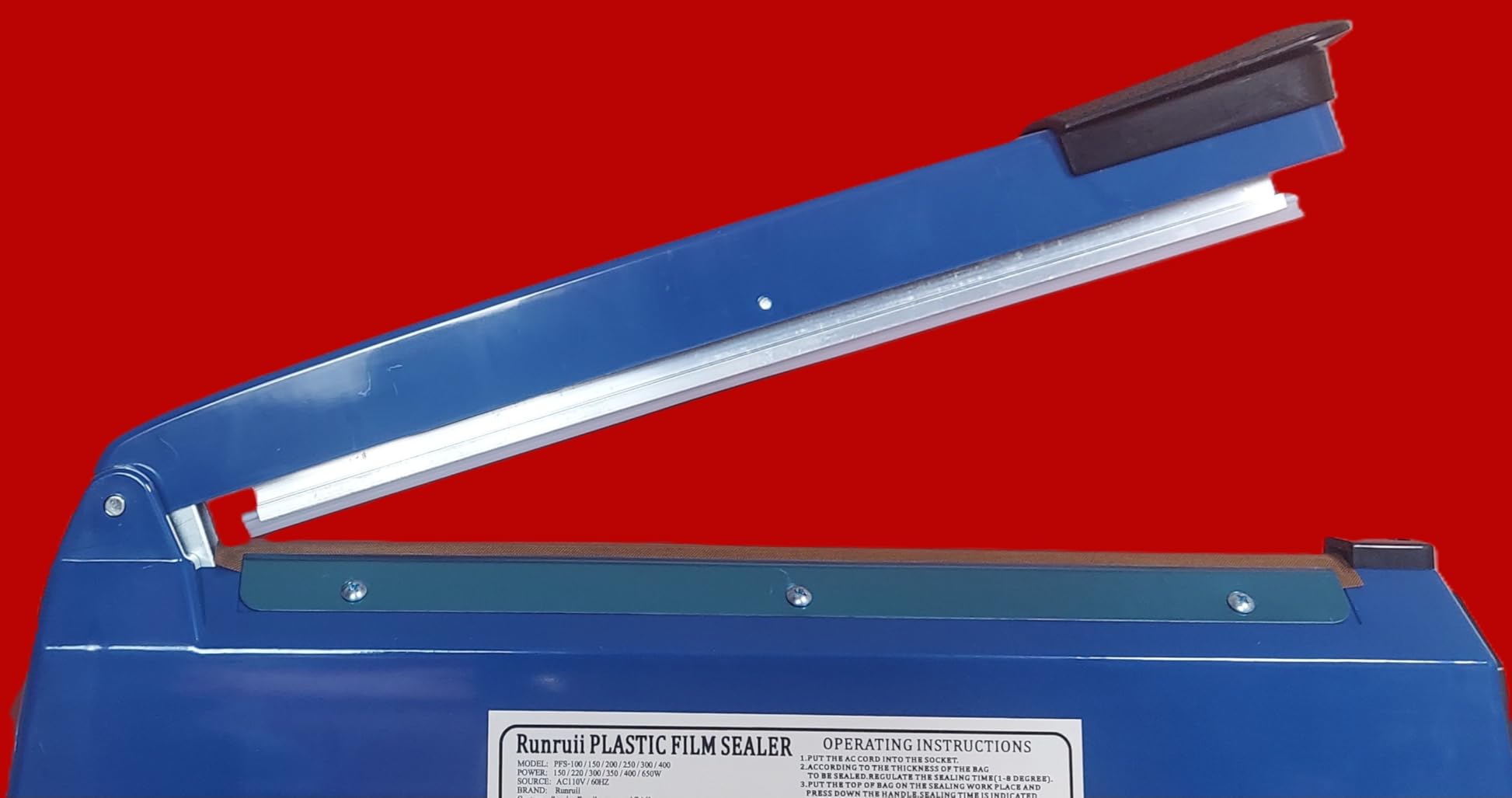 Impulse Heat Sealer Manual Bags Sealer Heat Sealing Machine 12 Inch Impulse Sealer Machine for Plastic Bags PE PP Bags with Extra Replace Element Grip customer photo 1
