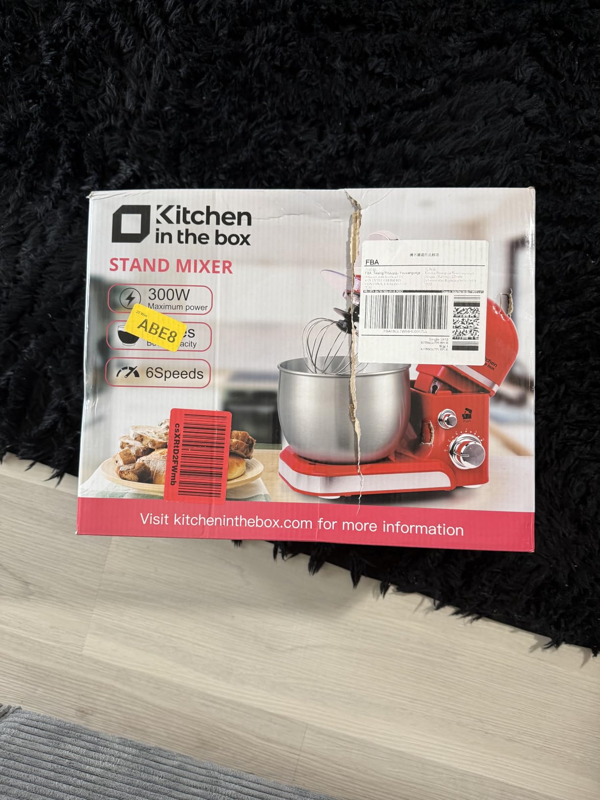 Kitchen in the box Stand Mixer,3.2Qt Small Electric Food Mixer,6 Speeds Portable Lightweight Kitchen Mixer for Daily Use with Egg Whisk,Dough Hook,Flat Beater customer photo 1