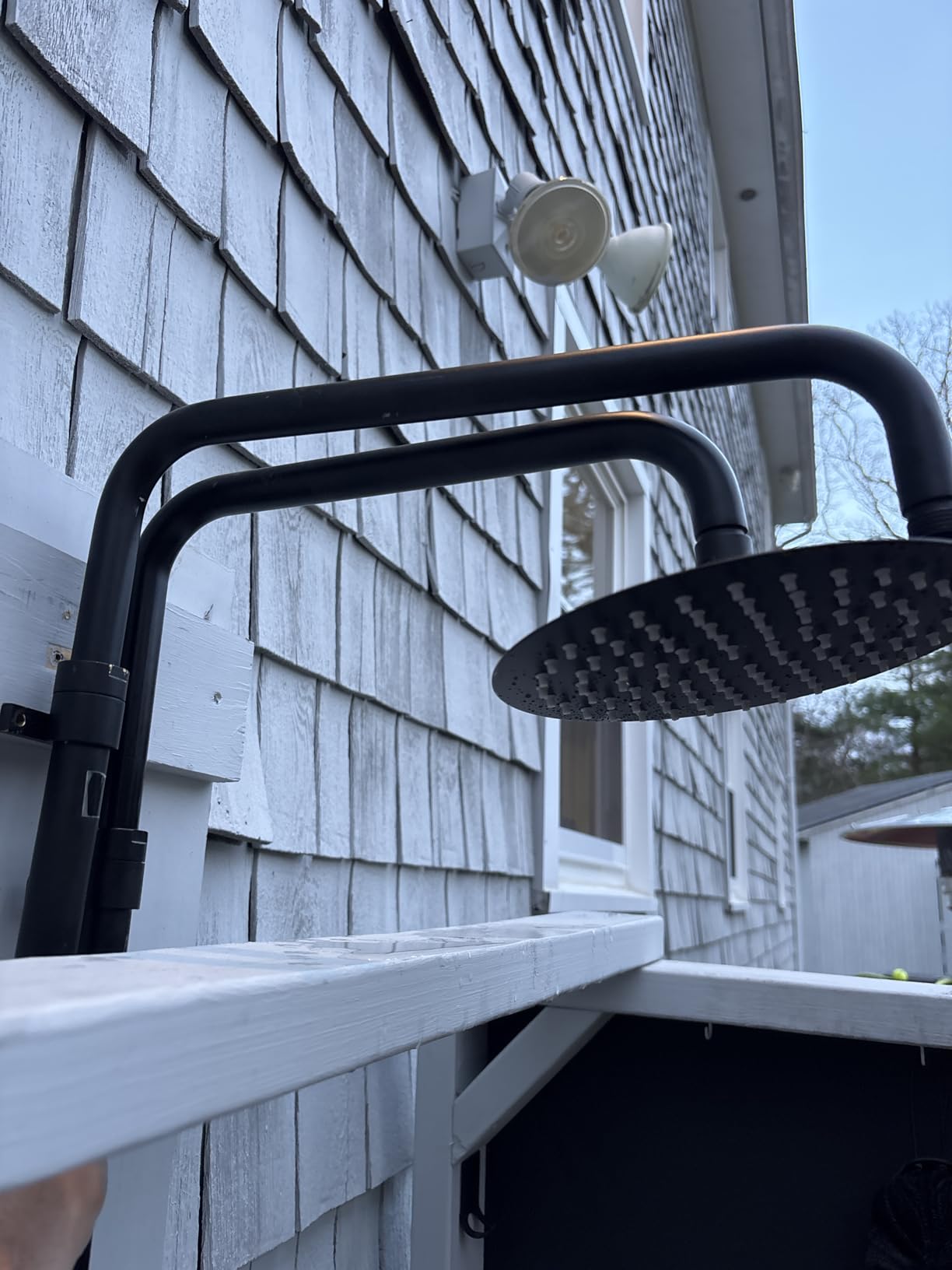 Aolemi Outdoor Shower Kit,8 Inch Rain Head and Handheld,Matte Black | 2-Handle Hot and Cold Control, Adjustable Height, 6-Inch Center Valve, 59-Inch Hose, Winter Drainage Outdoor Shower Fixtures customer photo 2