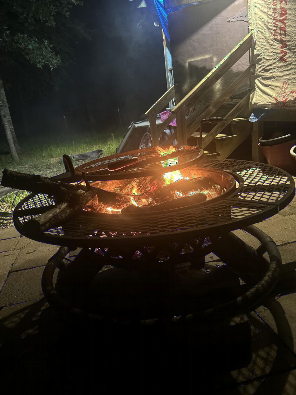 OutVue 36 Inch Fire Pit with 2 Grills,Wood Burning Fire Pits for Outside customer photo 1