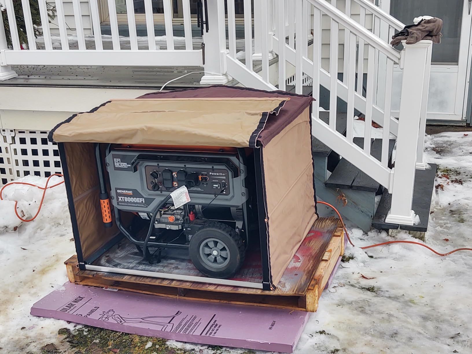 Generator Shed For Storing & Running Generator Outdoor - Combining Generator Covers While Running & Generator Covers for Outside Storage into one (GCL) customer photo 2