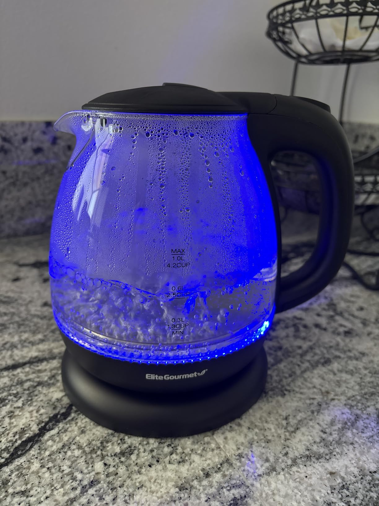 Elite Gourmet EKT3001 1L Digital Kettle, 304 Stainless Steel, Matte Black | Programmed Temperatures, Keep Warm Function, Cordless 360° Base, Auto Off & Audible Indicator customer photo 2