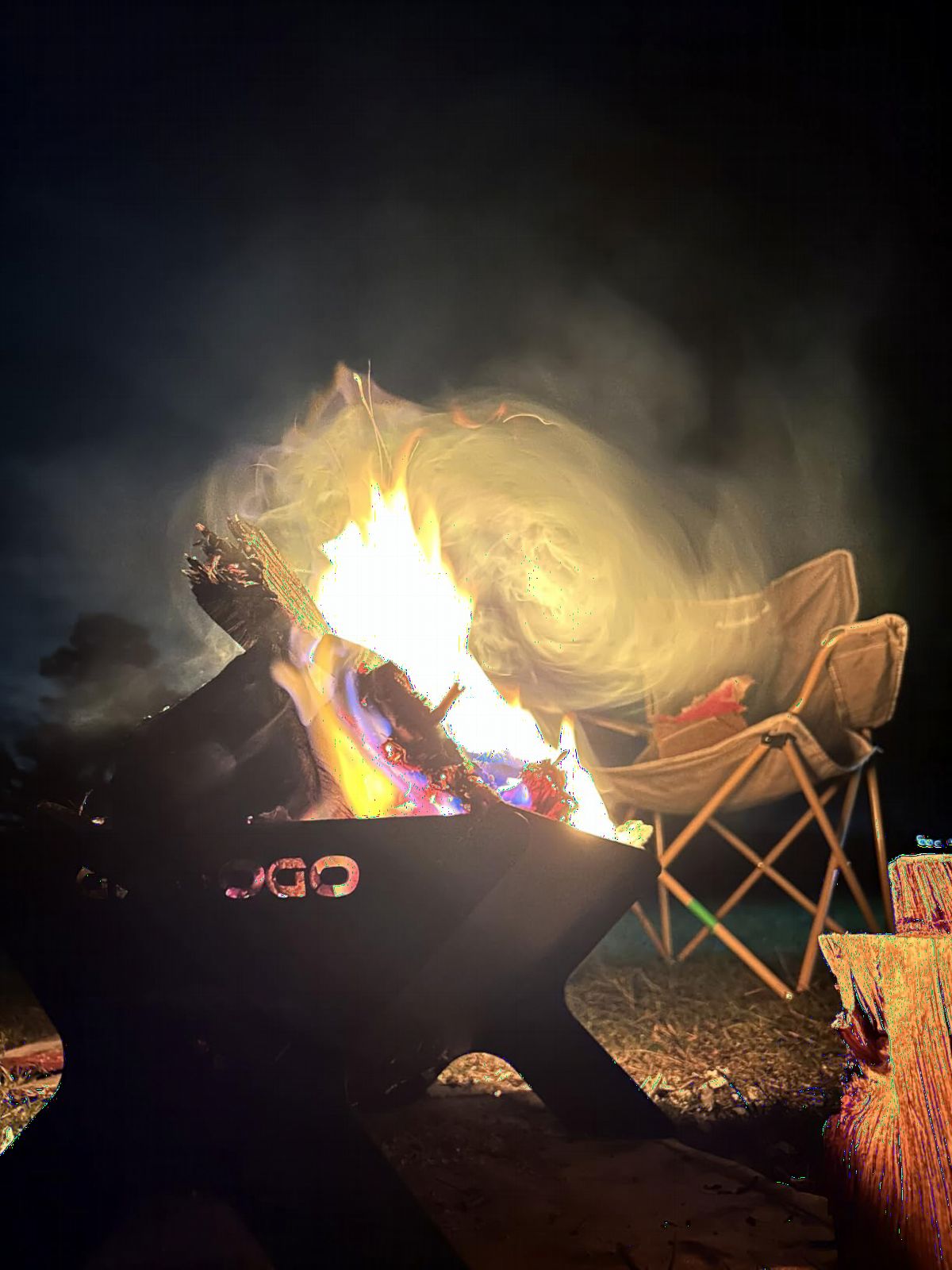 Odoland Folding Portable Charcoal Grills for Outdoor Cooking Bonfire BBQ customer photo 1