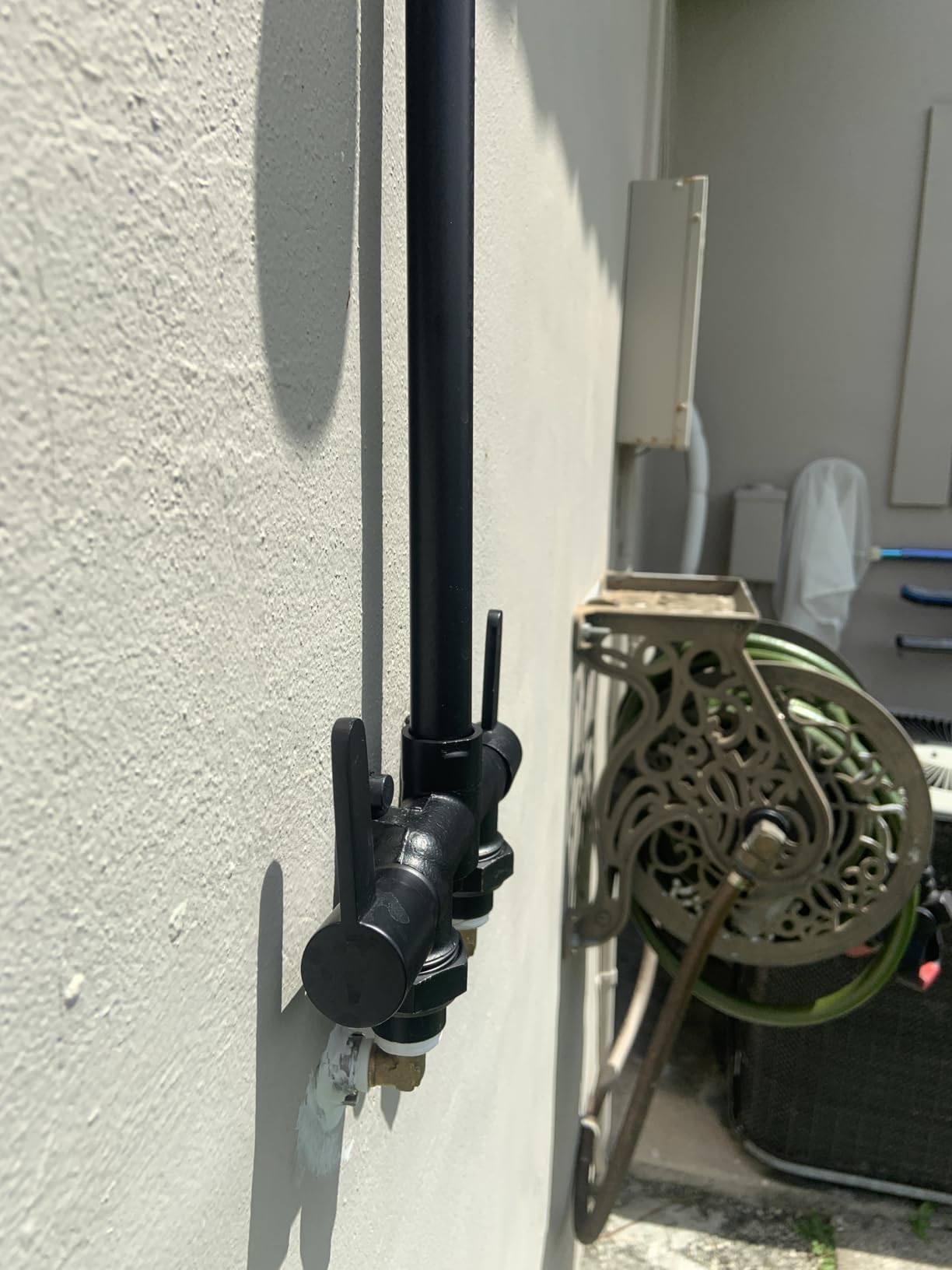 Aolemi Outdoor Shower Kit, 3-Inch Center, 2-Handle, Matte Black | Mixer Valve, SUS304 Shower Pipe, Dual-Handle Hot And Cold Control, Reversible Inlets, and Rotating Head customer photo 2