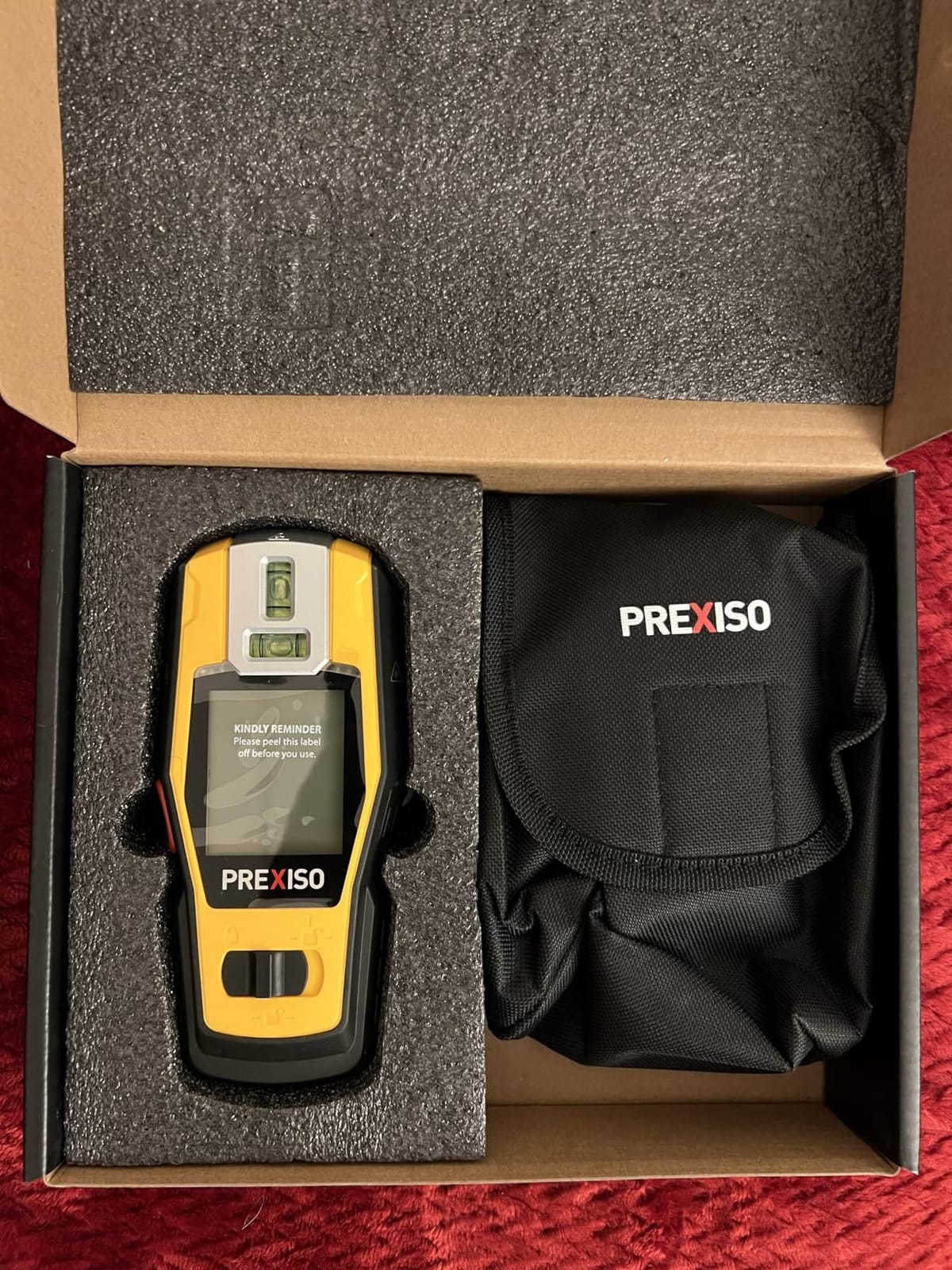PREXISO 2-in-1 Stud Finder with Laser Level, Rechargeable Cross Line Laser | Multi Surface Lazer Leveler Wall Stud Scanners Tool for Hanging Frame & Picture, Wood Ac Wire Metal Stud Joist Pipe Detection customer photo 1