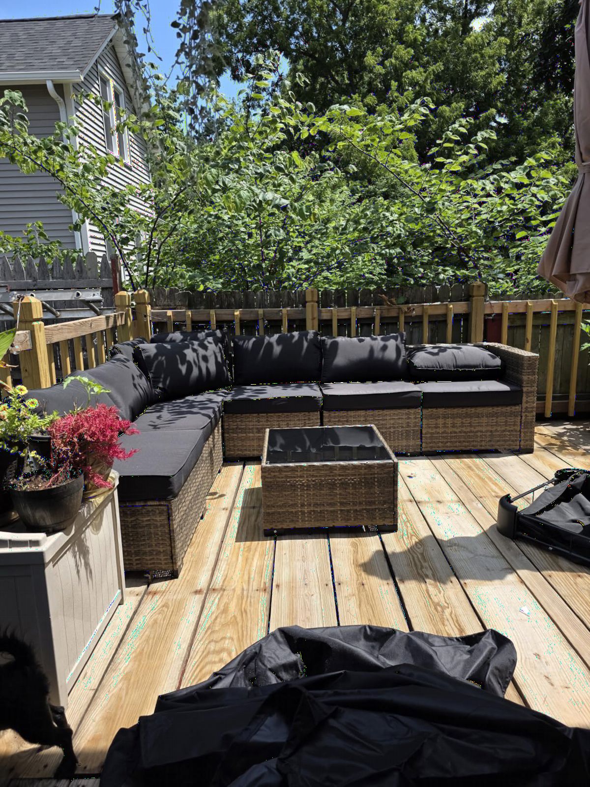 Aoxun Patio Furniture Sets, 7-Piece Outdoor Furniture with Thick Cushions, Wicker Conversation Set Sectional Sofa for Backyard, Poolside, Garden customer photo 1