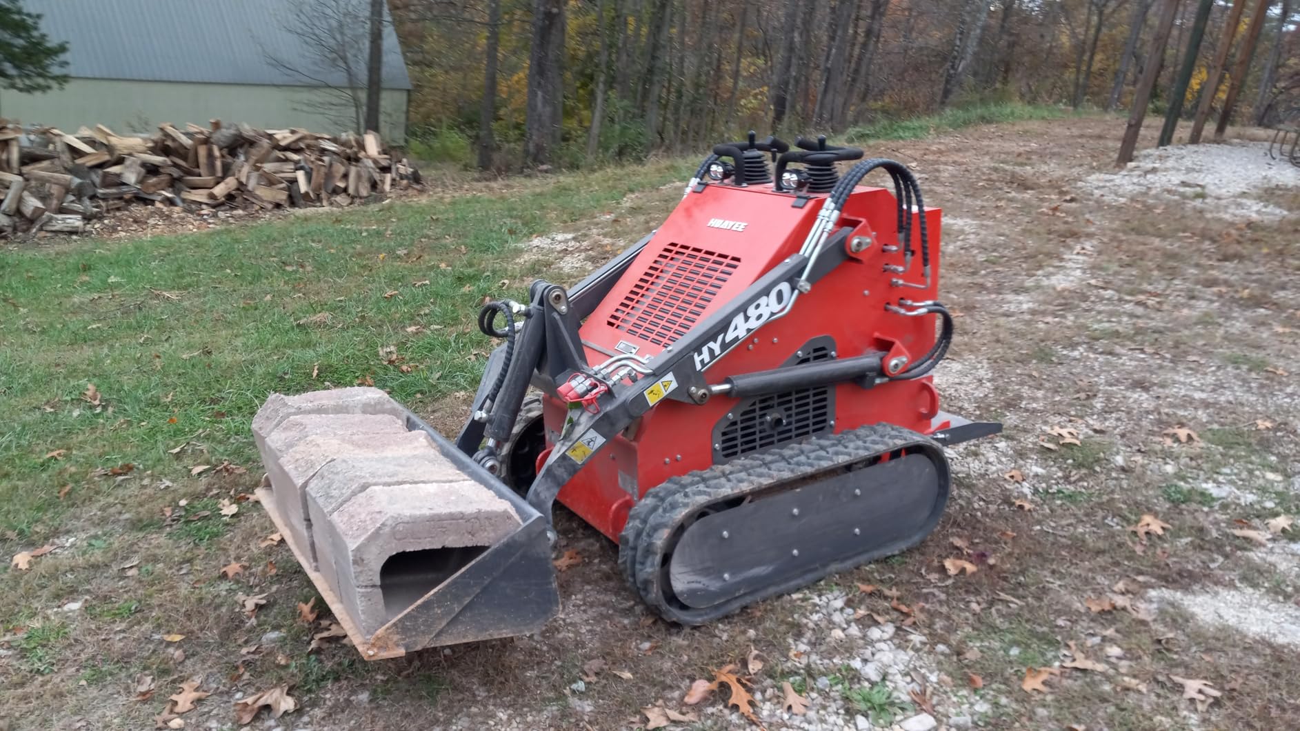 Mini Skid Steer Loader 23HP Gas Powered Stand On Compact Track Loader customer photo 2