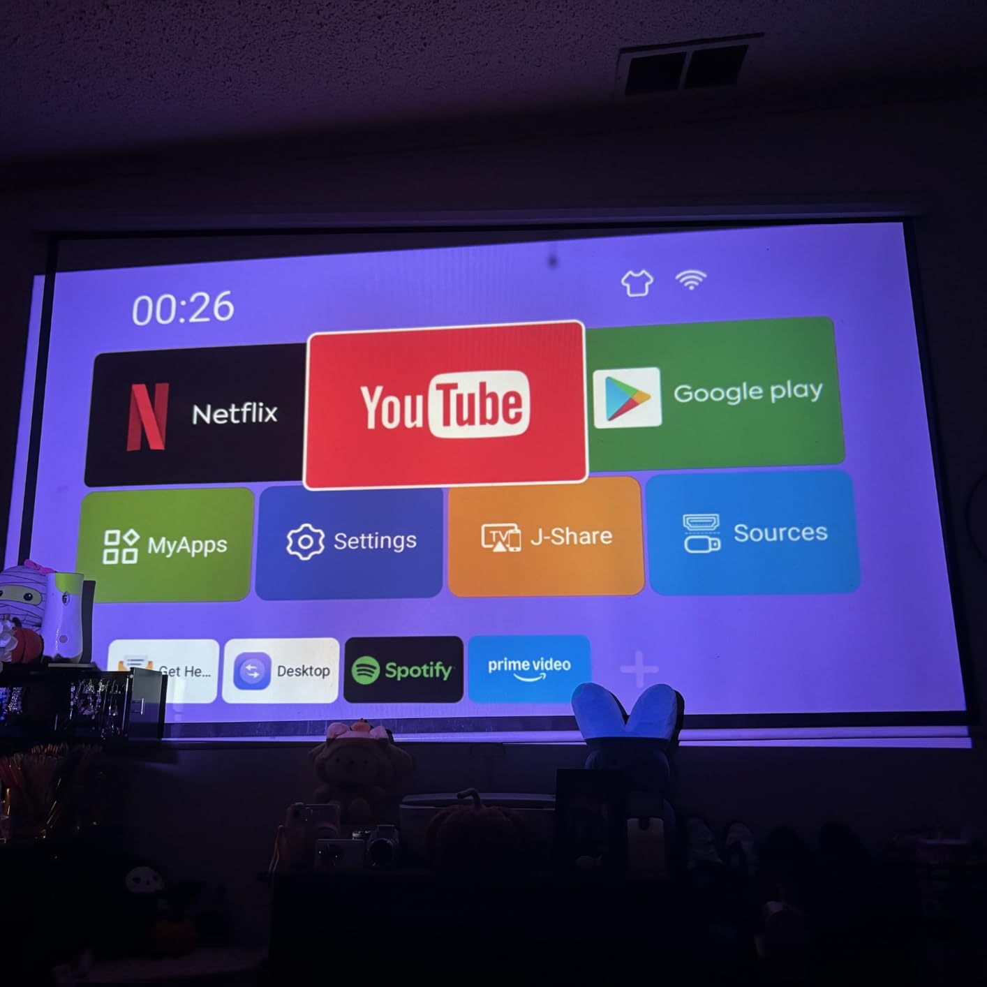 Mini Projector with Wifi and Bluetooth, Built-in Apps,Movie Projector customer photo 2
