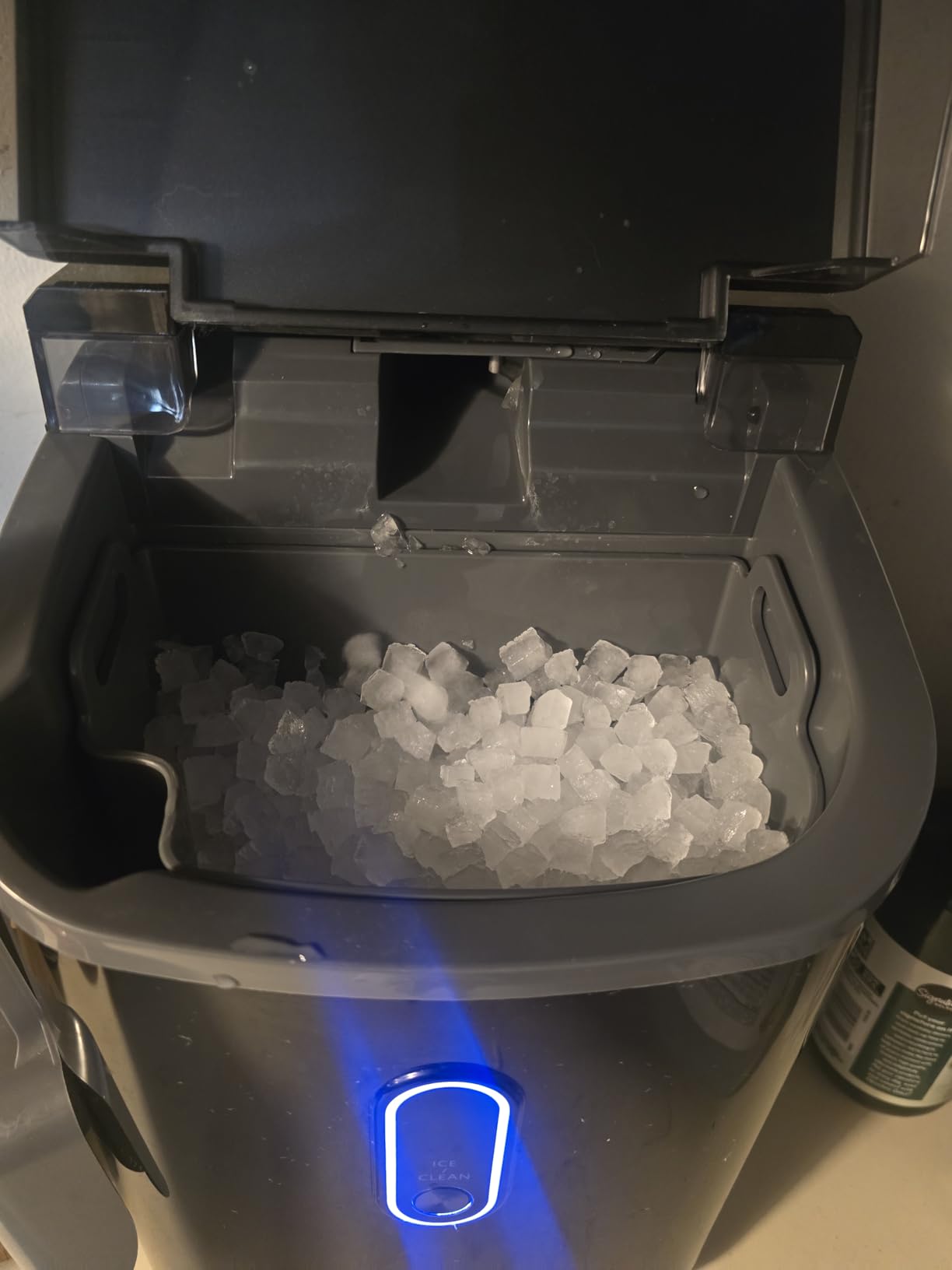 Silonn Nugget Ice Maker Countertop, Pebble Ice Makers with Crushed Soft Chewable Ice, 33lbs Per Day with Scoop, Pellet Portable Ice Machines with Auto-Cleaning for Home, Kitchen, Office, Black customer photo 1