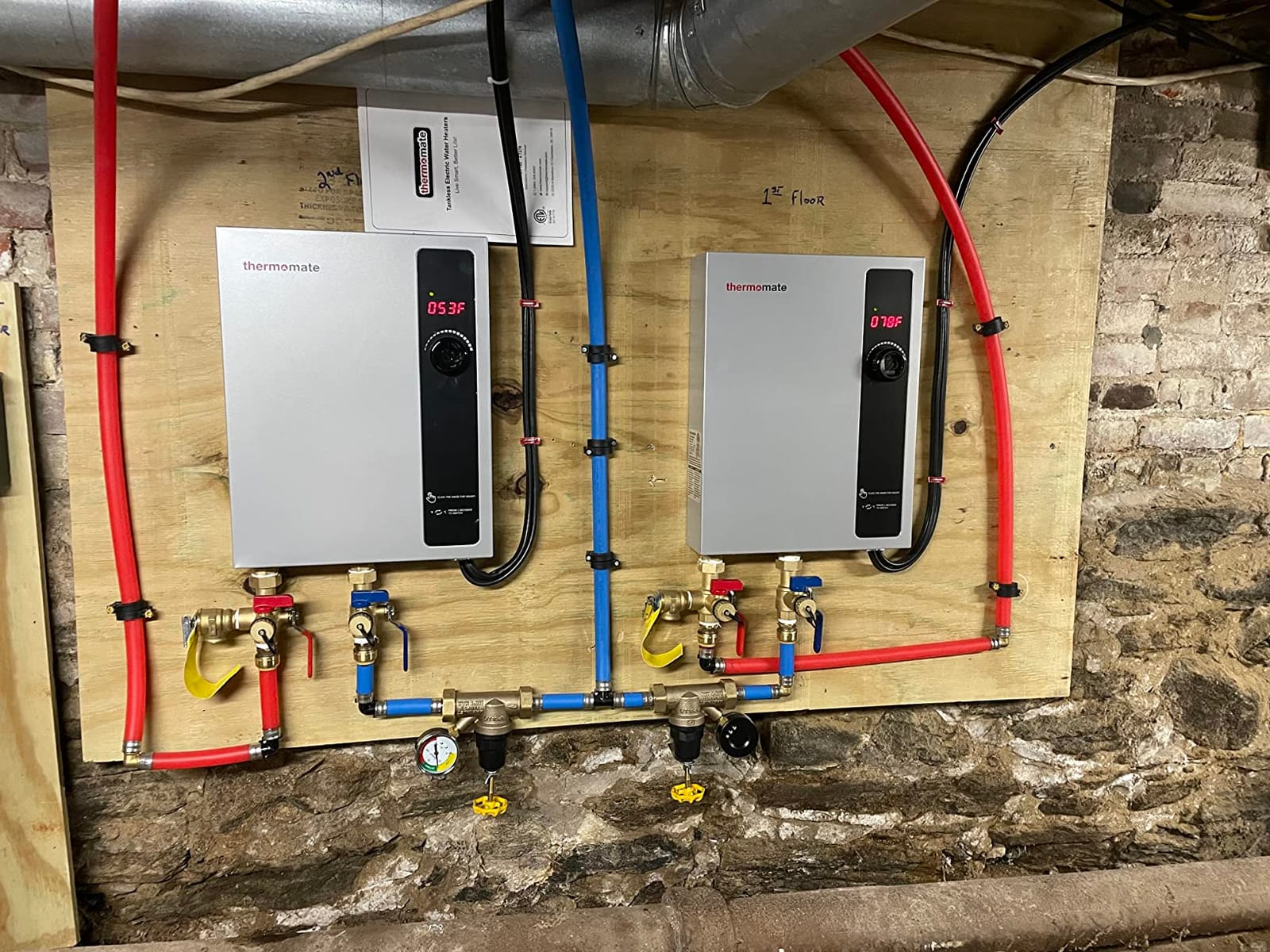 ThermoMate 36kW Tankless Water Heater Electric Max 8.0 GPM, | ETL Certified 240 Volt On Demand Instant Hot Water Heater, Self-Modulating Endless Hot Water for Whole House customer photo 1