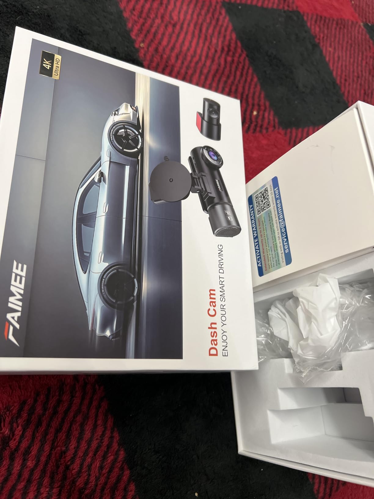 FAIMEE 4K Dash Cam Front and Rear, Night Vision, WDR, Free Card Included customer photo 1
