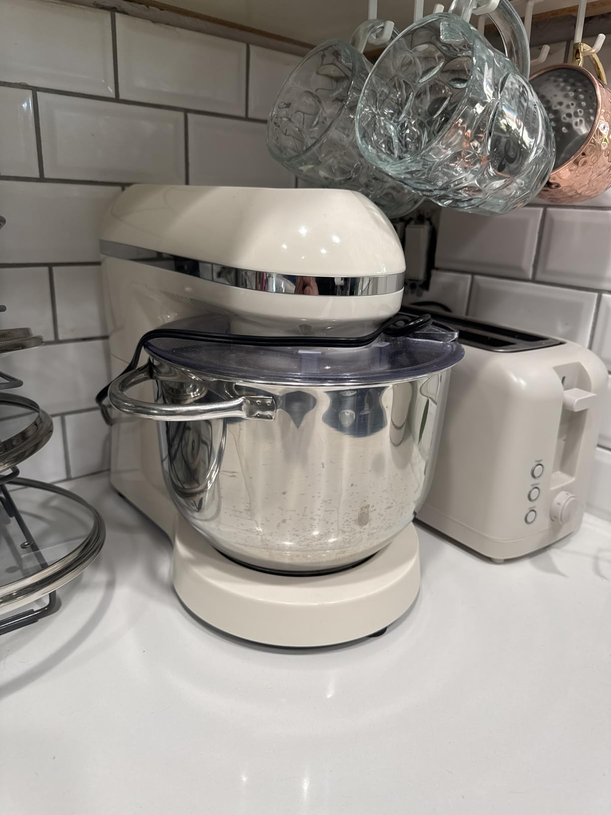 Aucma Stand Mixer,6.5-QT 660W 6-Speed Tilt-Head Food Mixer, Kitchen Electric Mixer with Dough Hook, Wire Whip & Beater (Royal Blue, 6.5QT) customer photo 1