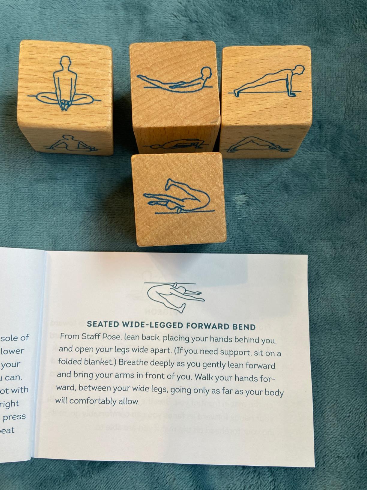 Chronicle Books Yoga Dice: 7 Wooden Dice, Thousands of Possible Combinations! (Meditation Gifts, Workout Dice, Yoga for Beginners, Dice Games, Yoga Gifts for Women) customer photo 1
