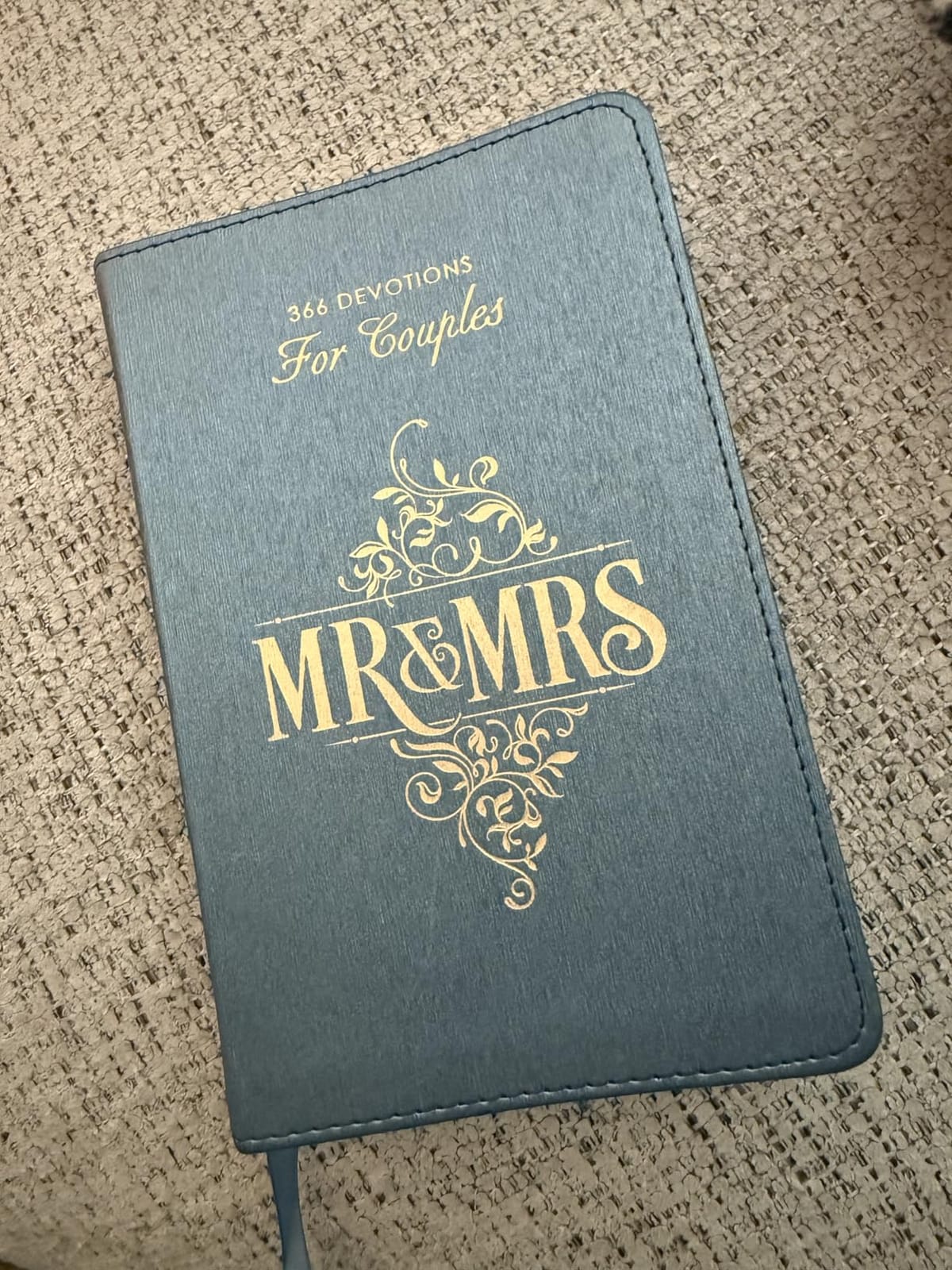 Mr. and Mrs. 366 Devotions for Couples - White Faux Leather Devotional Gift Book for Bride and Groom, Engaged customer photo 2