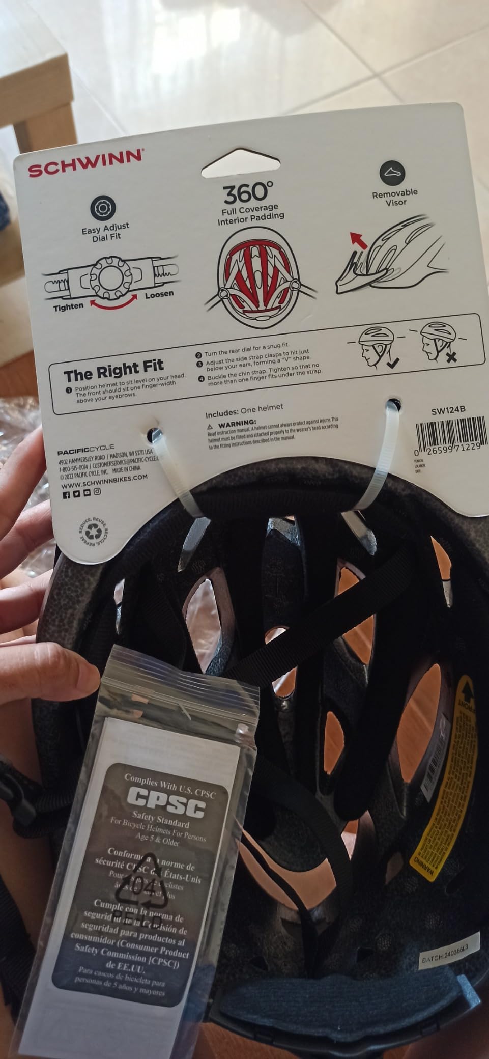 Schwinn Thrasher Helmet for Adults, Size 58-62 cm for Riders Ages 14+, Microshell, Adjustable Dial & Straps, Interior Padding, Air Vents, Visor, Adult Bike Helmet customer photo 1