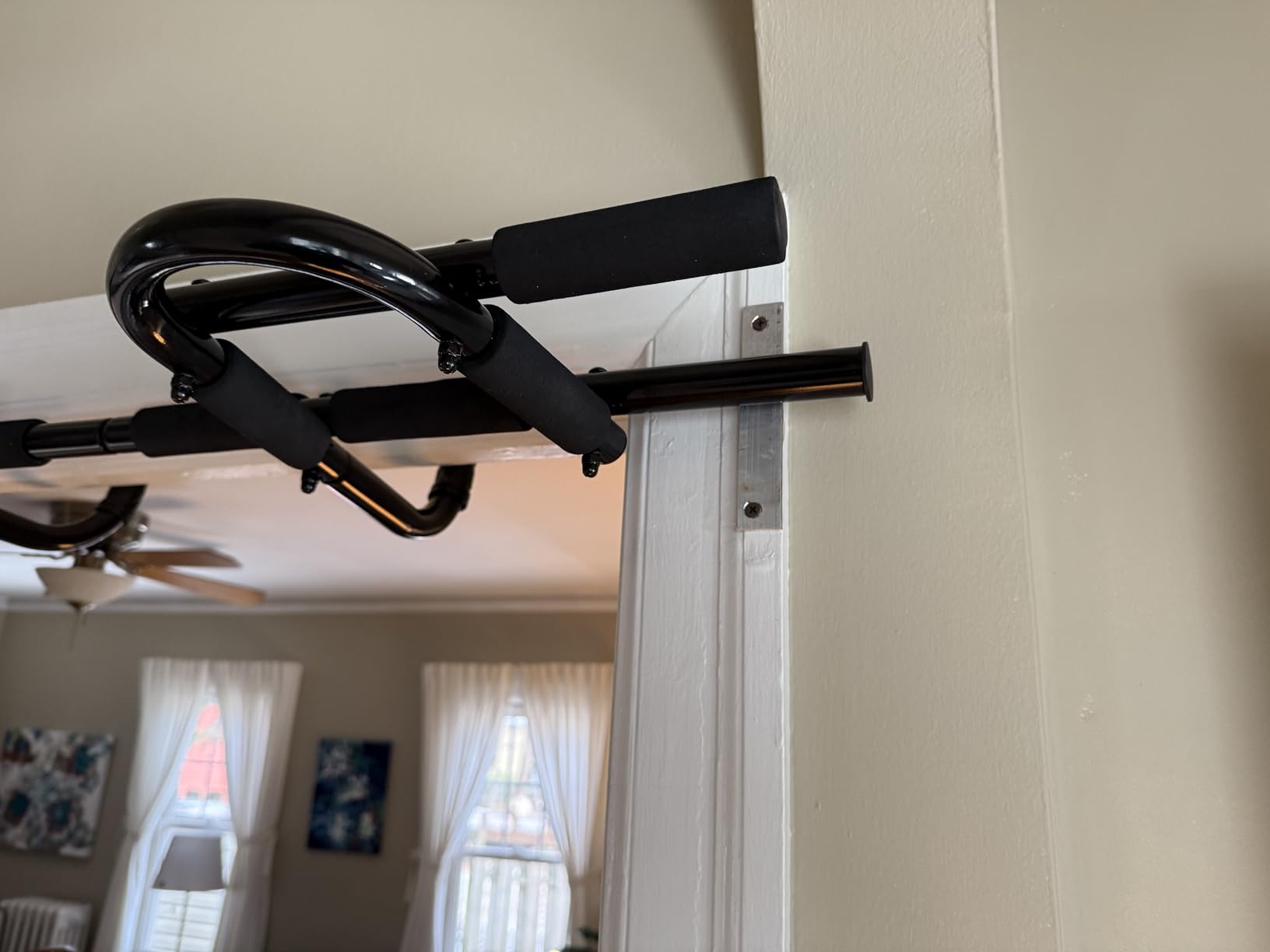 ProsourceFit Pull Up Bar for Multi Use Fitness & Home Gym Exercise customer photo 1