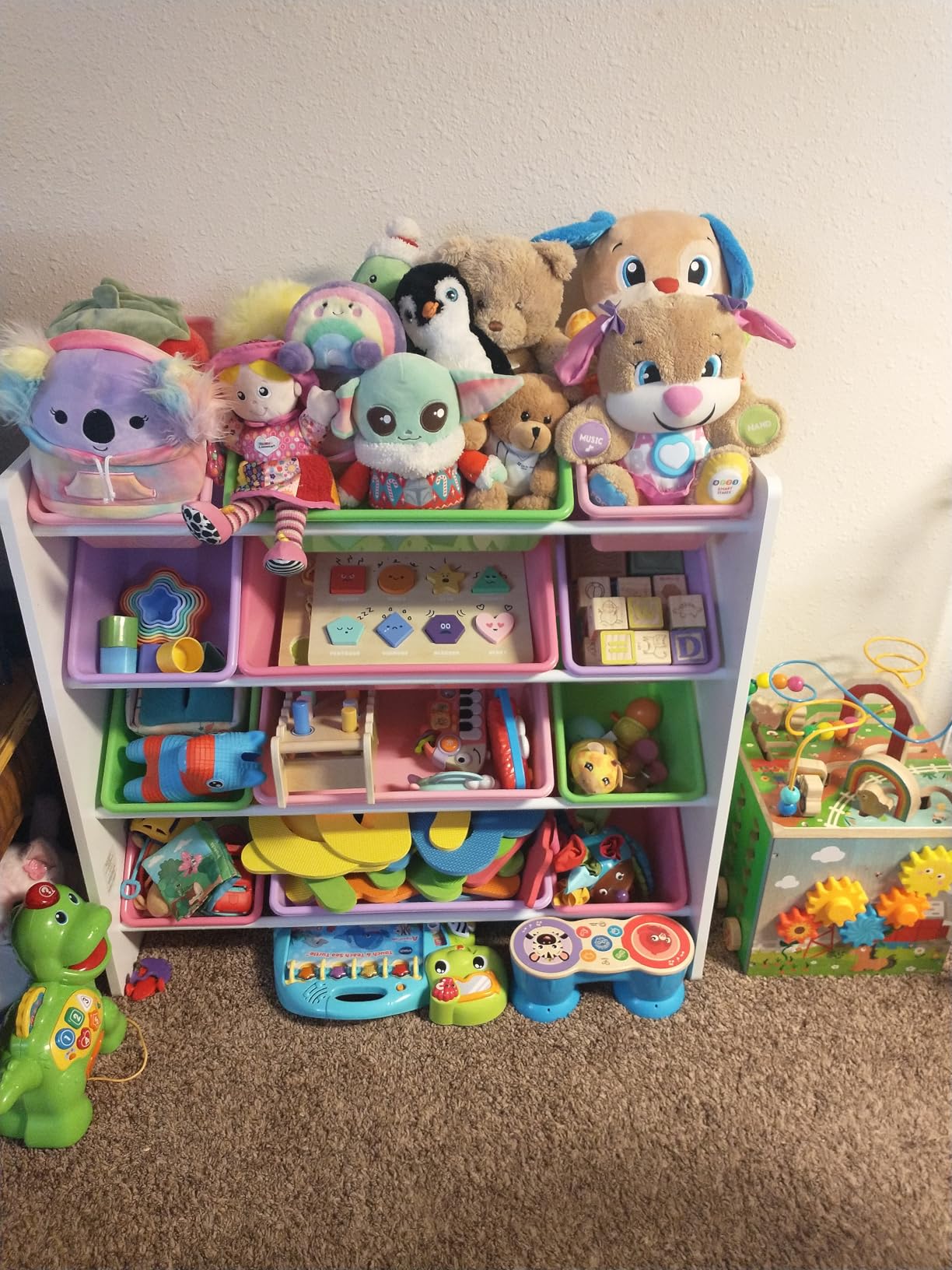 HoneyCanDo Kids Toy Storage Organizer With Bins, Pastel customer photo 2
