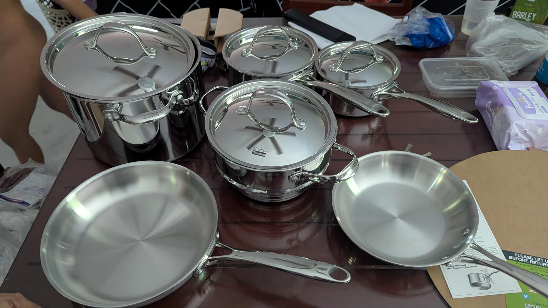 Cooks Standard Multi-Ply Clad Stainless Steel Pots and Pans Set, 10-pc customer photo 1