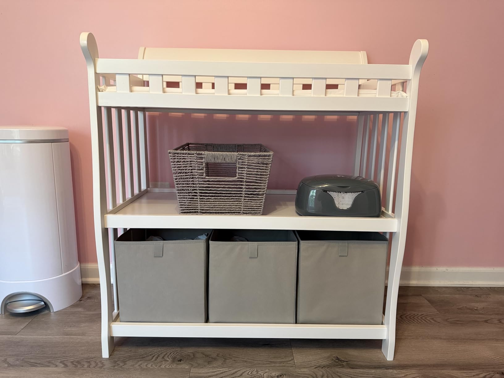 Delta Children Eclipse Changing Table with Changing Pad, White customer photo 1