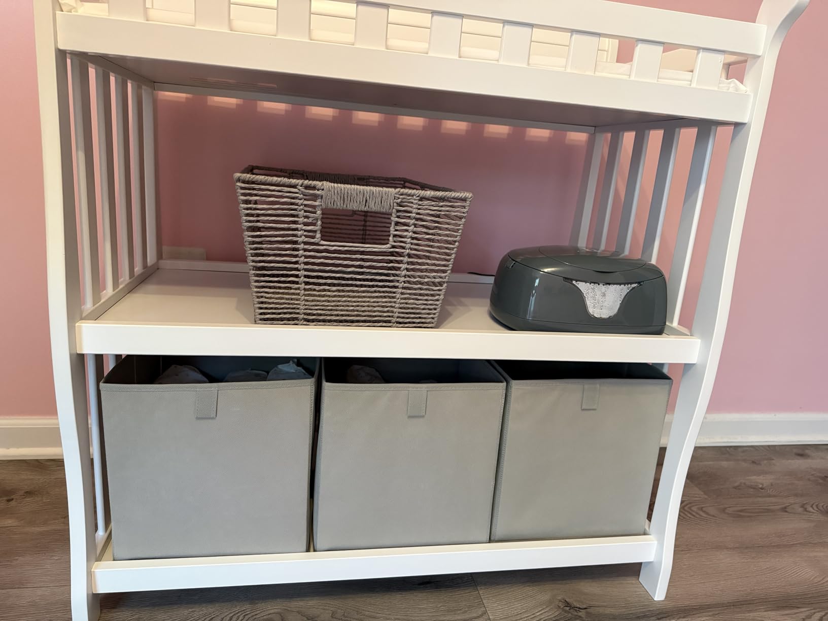 Delta Children Eclipse Changing Table with Changing Pad, White customer photo 2