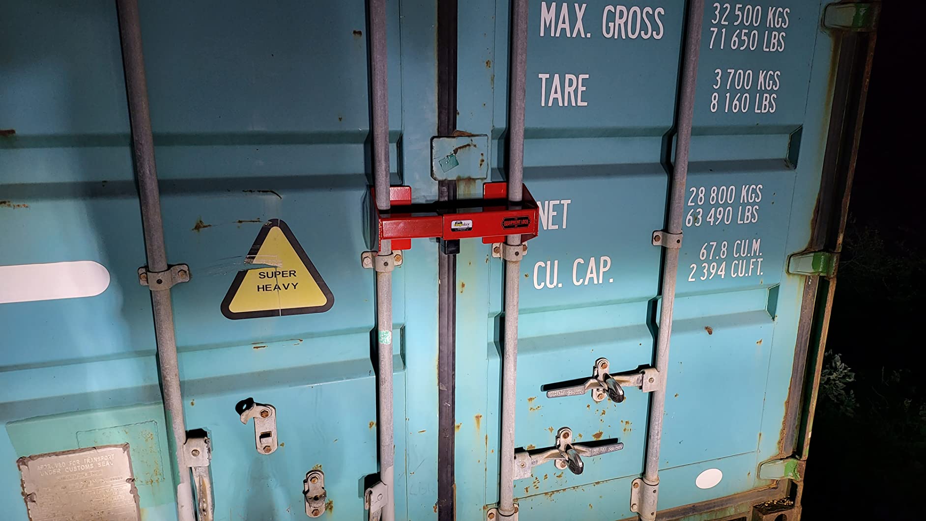 Equipment Lock Heavy Duty Cargo Door Lock - Powder Coated Steel Shipping Container & Semi Trailer Door Security - Semi Truck Accessories (Keyed Differently) customer photo 1