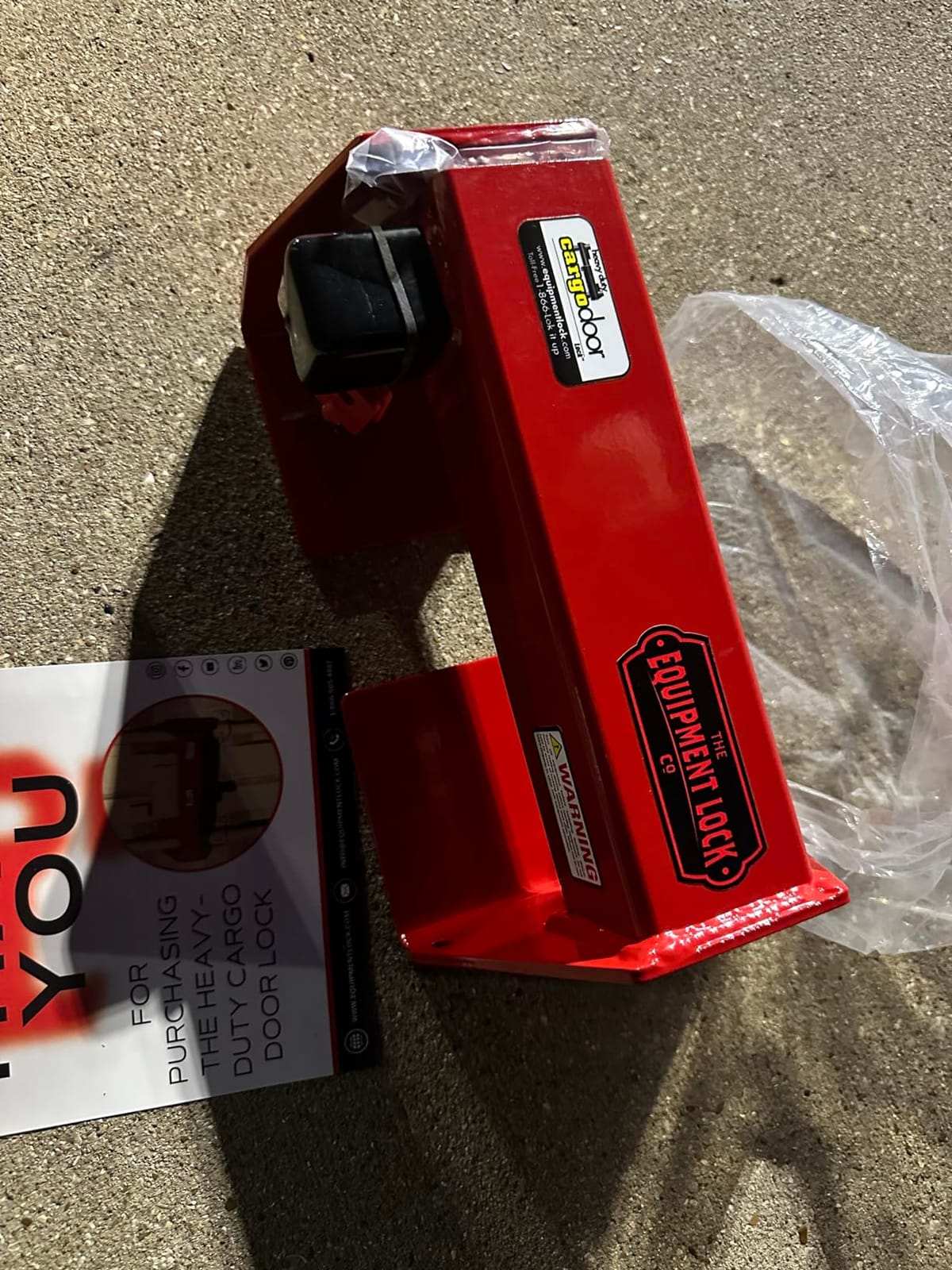 Equipment Lock Heavy Duty Cargo Door Lock - Powder Coated Steel Shipping Container & Semi Trailer Door Security - Semi Truck Accessories (Keyed Differently) customer photo 2