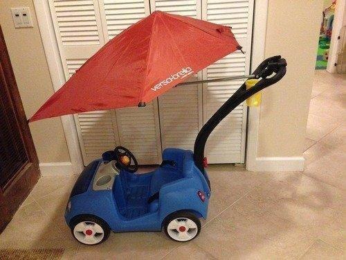 Step2 Whisper Ride II Kids Push Car, Ride-On Car with Seat Belt and Horn, Quick Fold Handle, Stroller Alternative, Toddlers and Preschoolers Ages 18+ Months, Blue customer photo 1