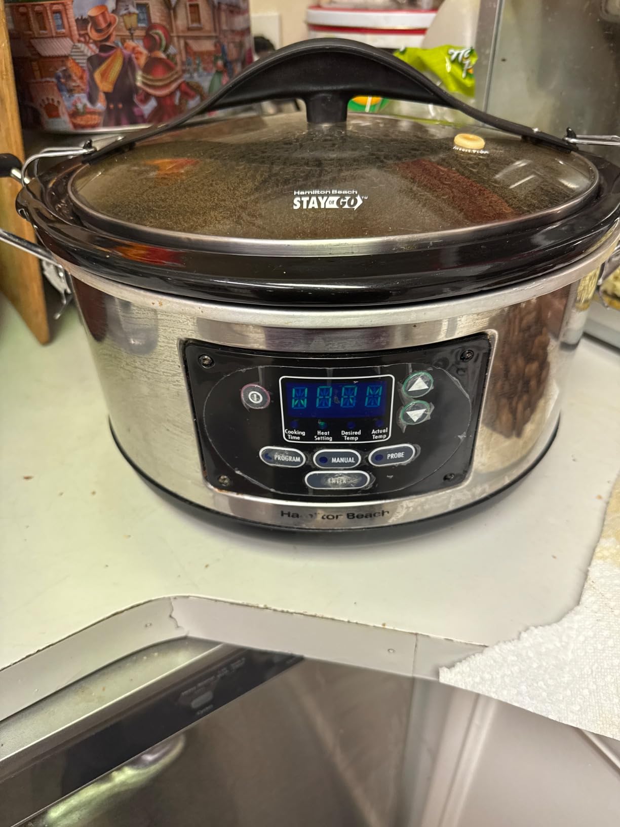 Hamilton Beach Portable 6 Quart Set & Forget Programmable Slow Cooker | Temperature Probe | Lid Lock For Easy Travel | Dishwasher Safe Crock & Glass Lid | Stainless Steel | 33969AG customer photo 2