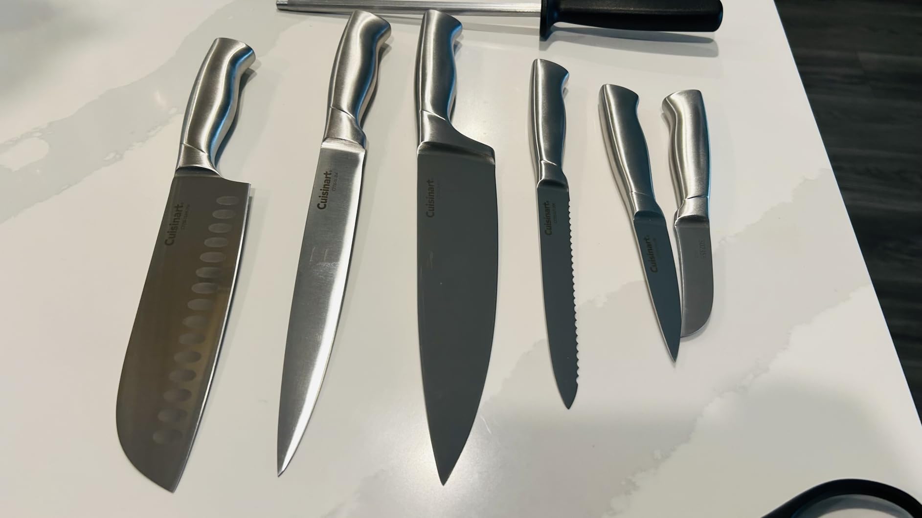 Cuisinart 15-Piece Stainless Steel Hollow Handle Block Set, C77SS-15PK | Kitchen knife set with high-carbon stainless steel blades, sharpening steel, household shears & wooden block, C77SS-15PK customer photo 2