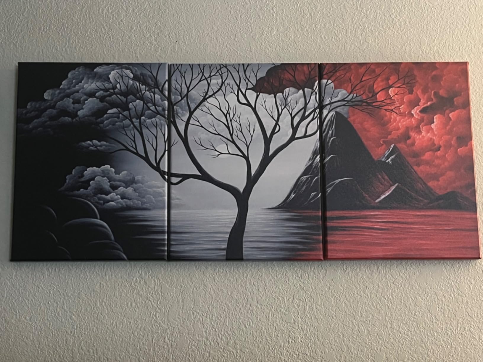 Wieco Art 3 Panels Abstract Canvas Wall Art for Home Decorations Wall Decor customer photo 2
