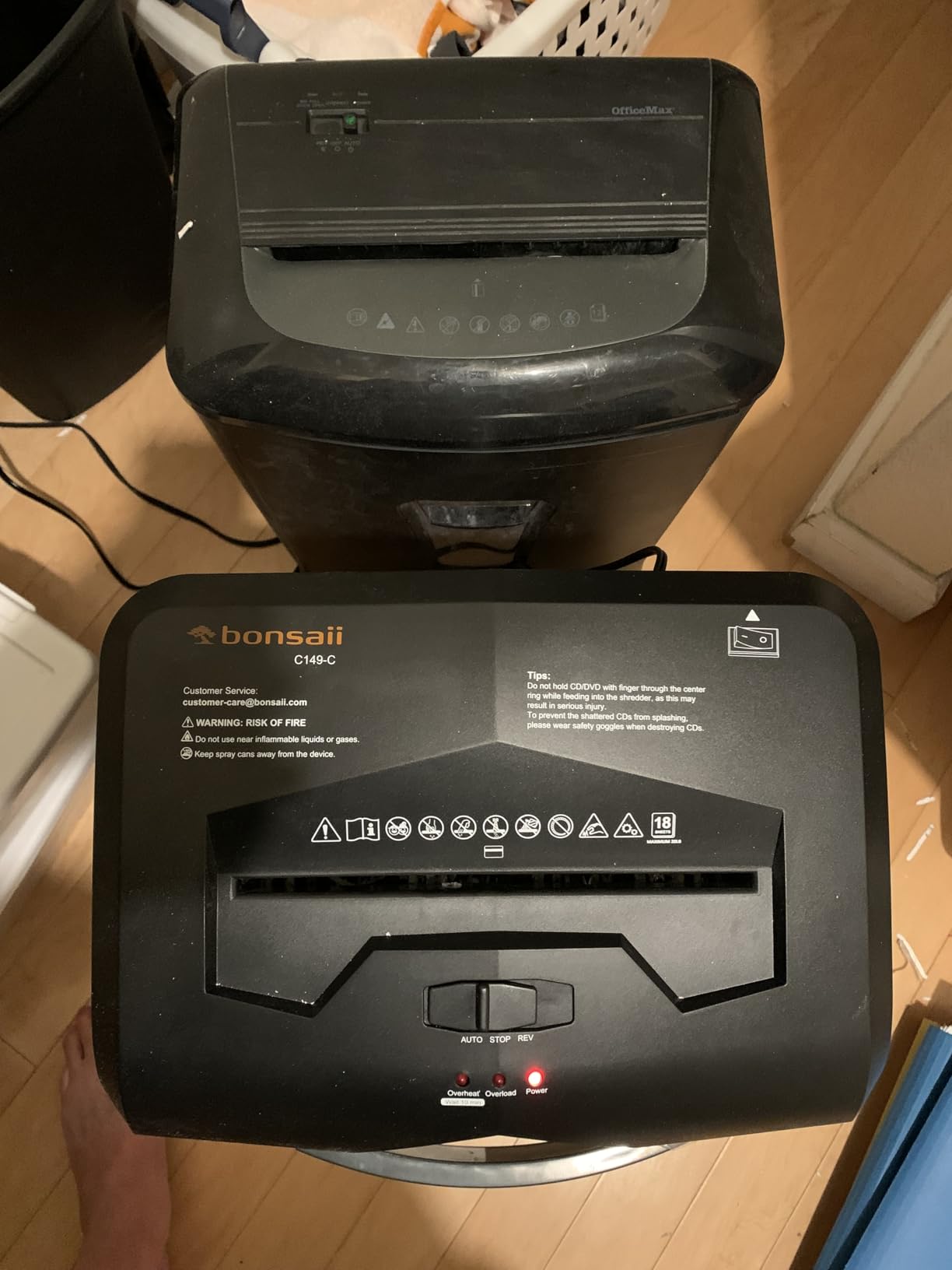 Bonsaii 18-Sheet Cross-Cut 60-Min Run Heavy Duty Paper Shredder customer photo 1