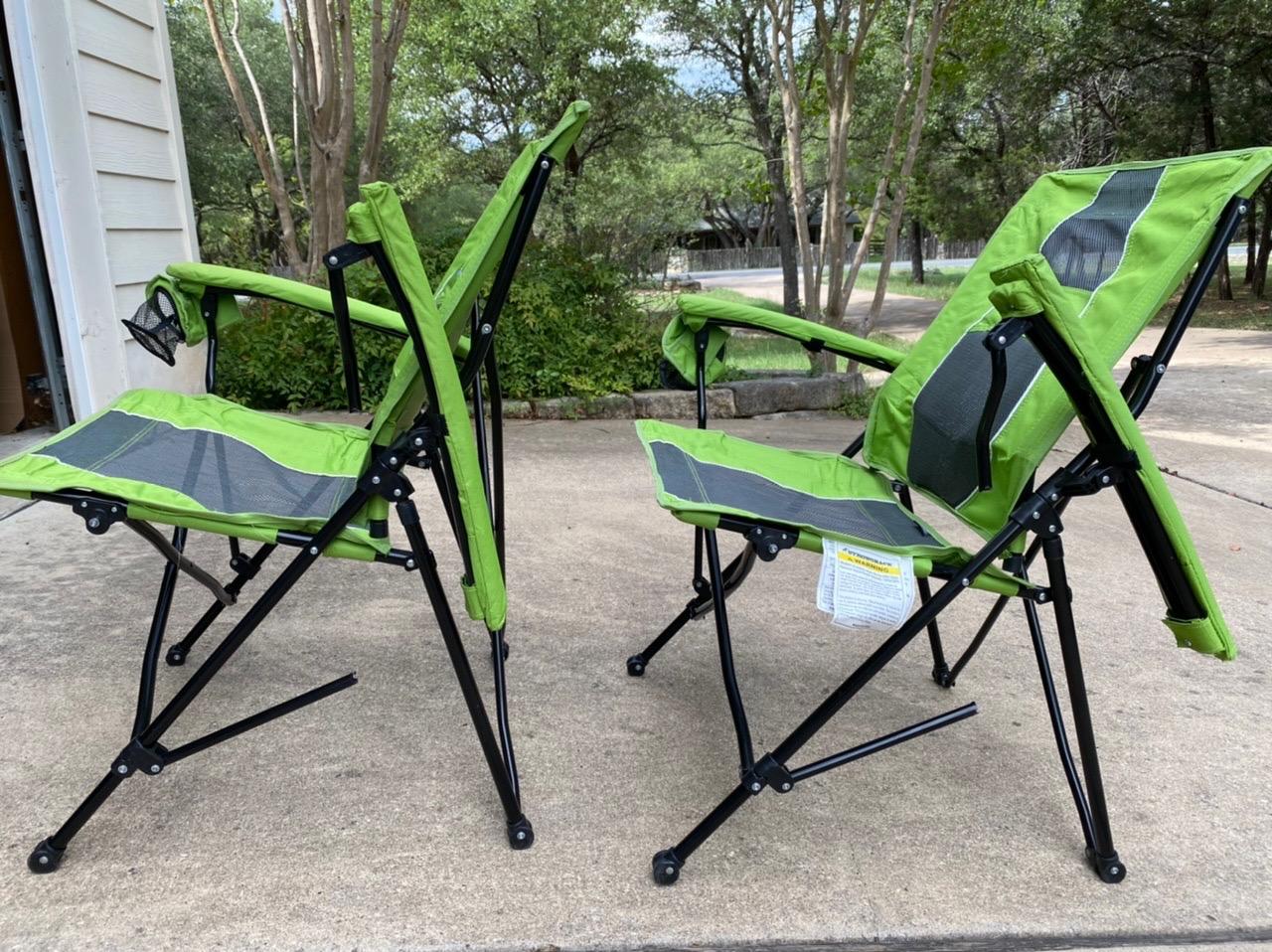 STRONGBACK Elite Lawn Lounge Camping Chair with Lumbar Support, Black/Grey customer photo 1