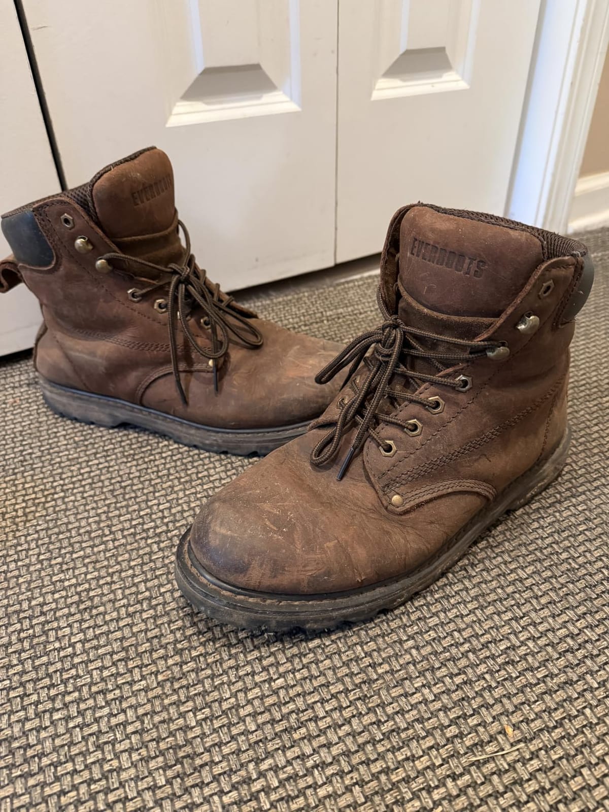 Work Boots for Men Soft Toe – 6inch Leather Boots for Construction Rubber Sole Working botas de trabajo para hombre, “Tank” Workboots customer photo 2