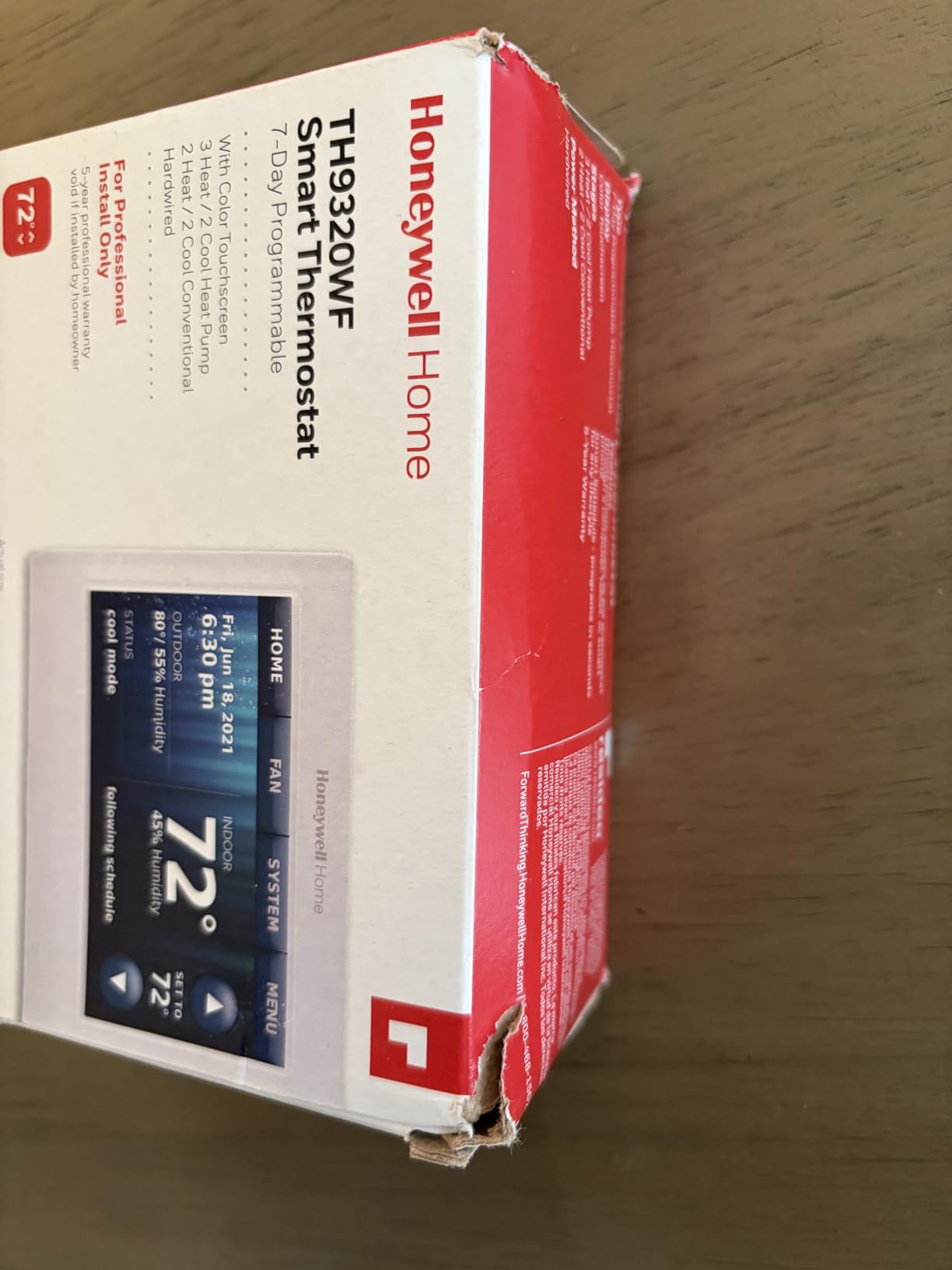 Honeywell Wireless WiFi Thermostat,7 Programmable customer photo 2