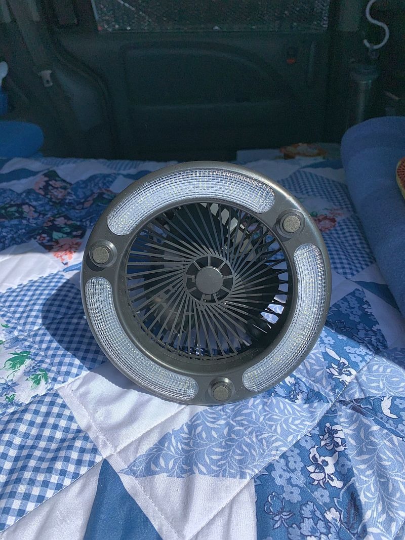 Odoland Portable LED Camping Lantern with Ceiling Fan - Hurricane Emergency customer photo 1