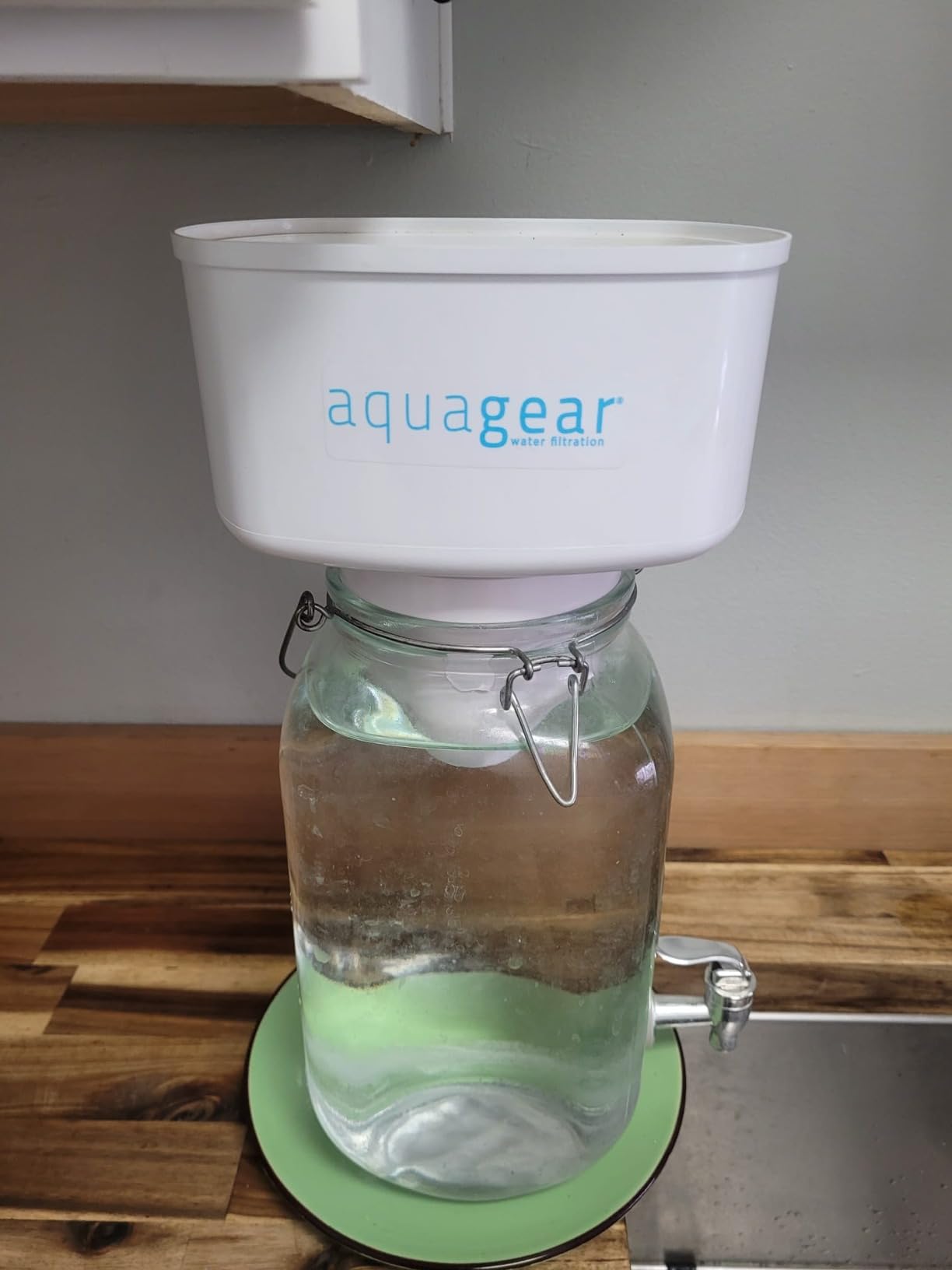 Aquagear Water Filter Pitcher – Lead, Chlorine, PFOA/PFOS, Microplastics Filter, 10 Cup, 120 Gallon Filter Life - Filter Media Made in USA customer photo 1